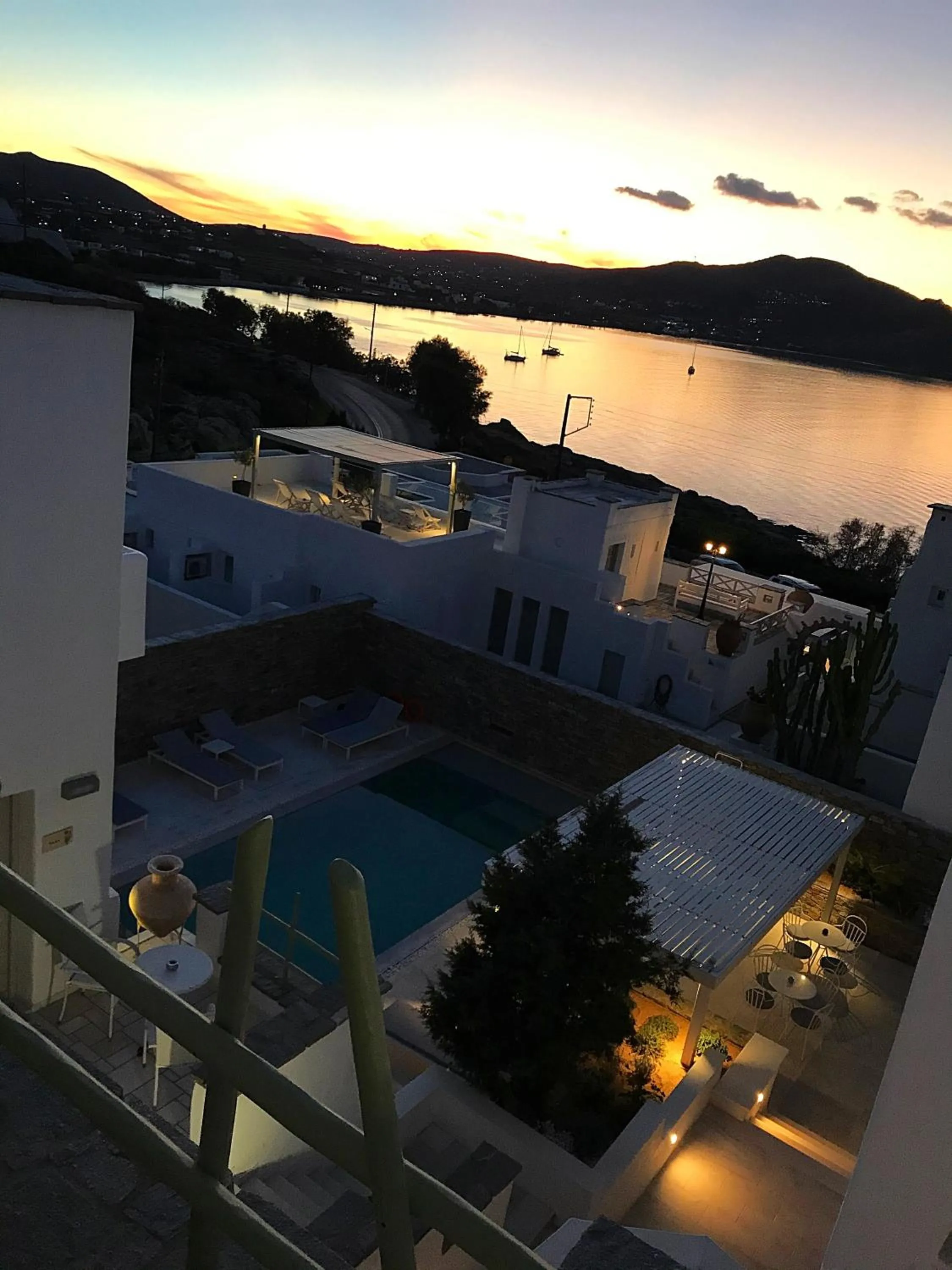 Pool view in Anthos Apartments