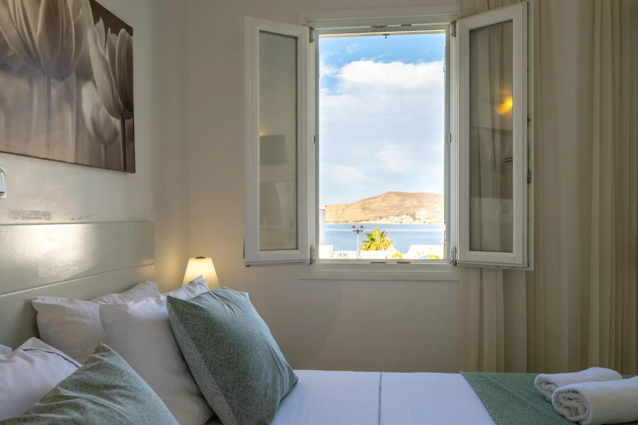 Sea view, Bed in Anthos Apartments