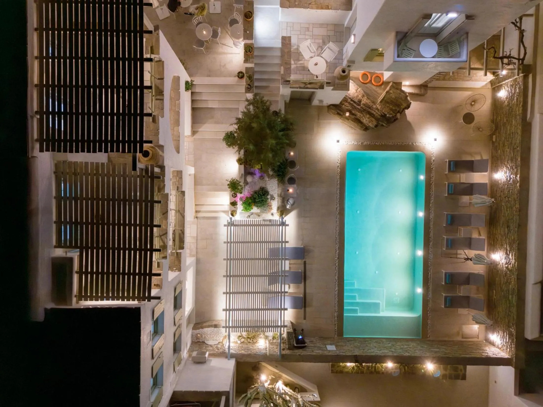 Pool view in Anthos Apartments