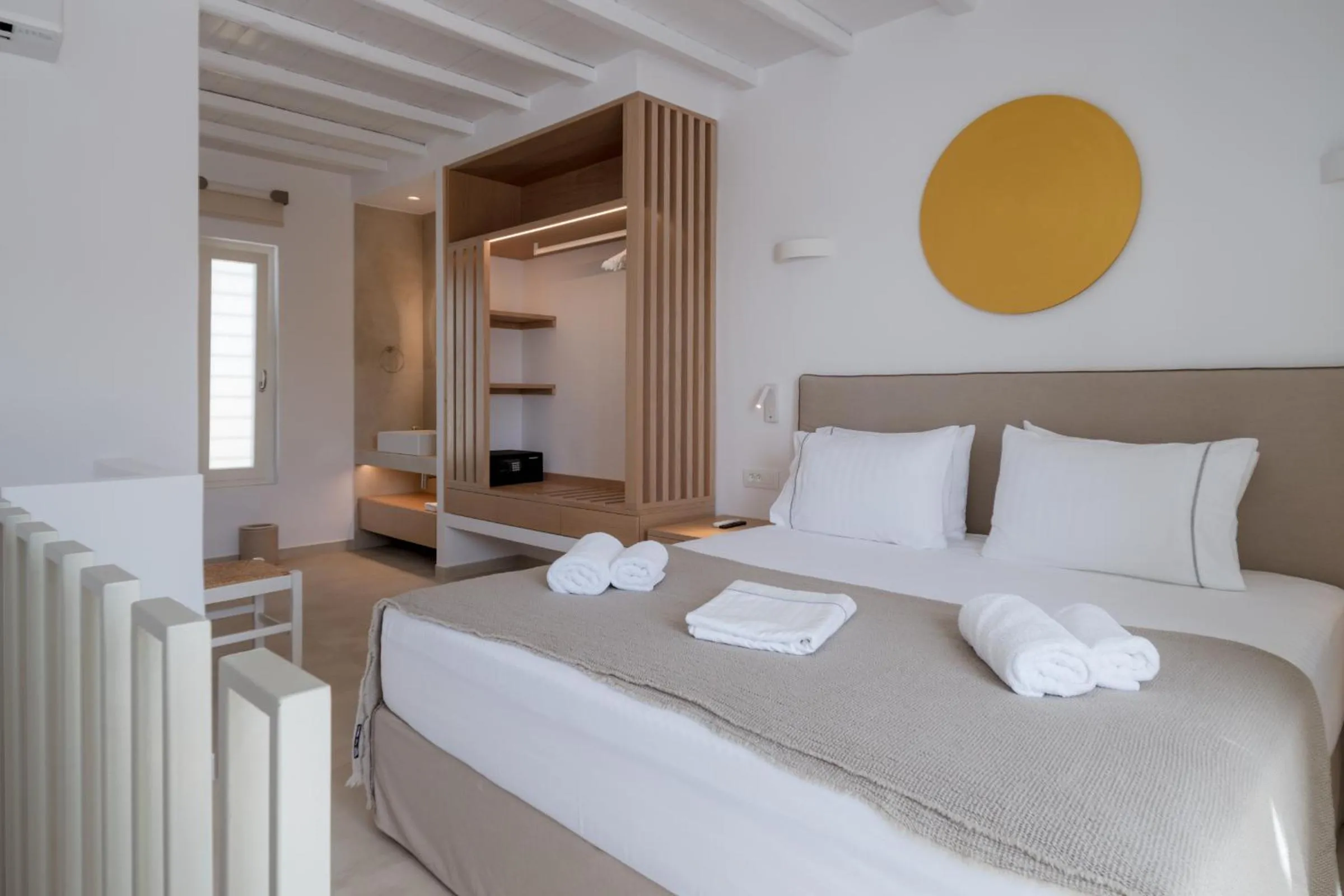 Bed in Anthos Apartments
