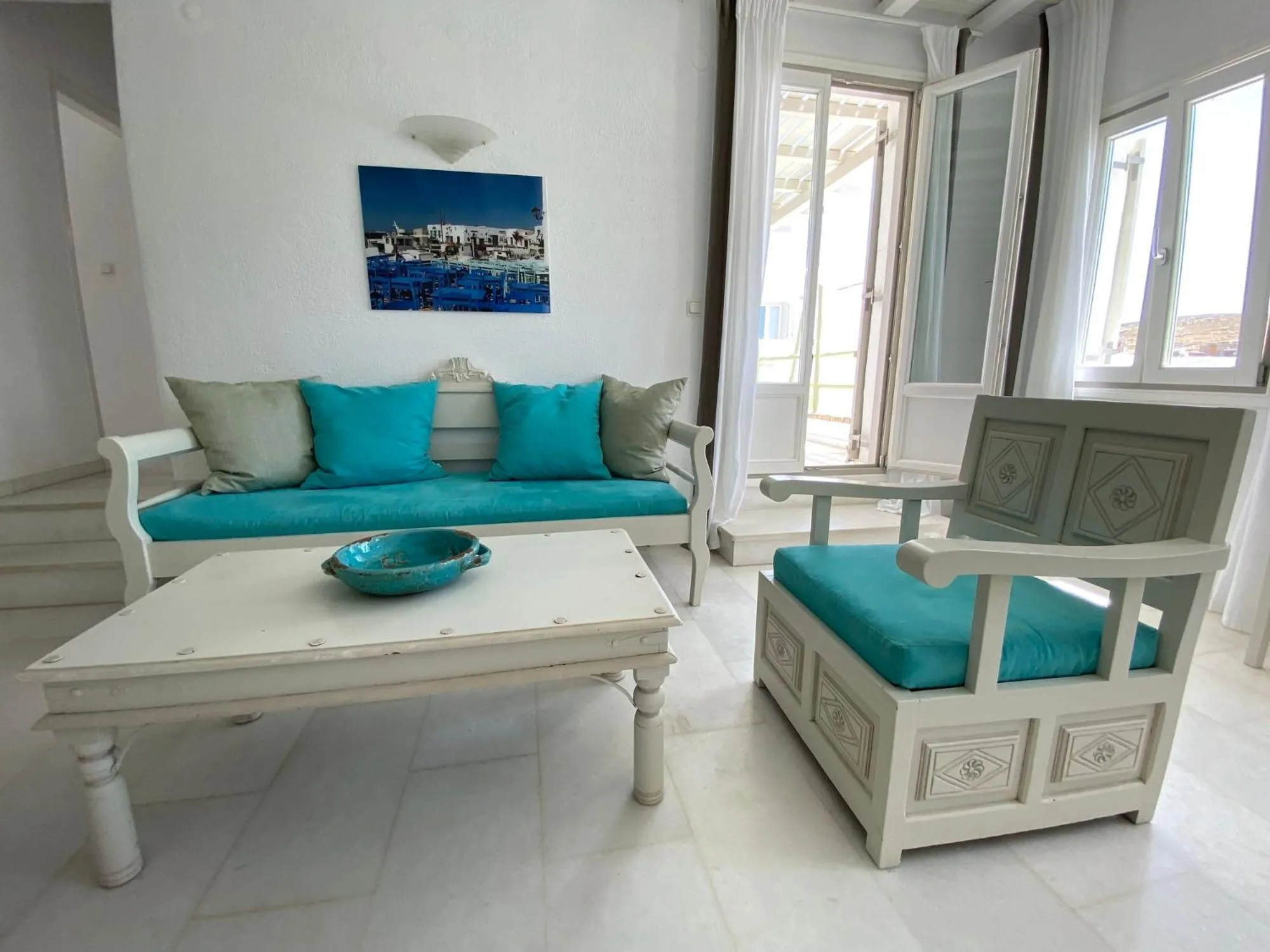 Living room in Anthos Apartments
