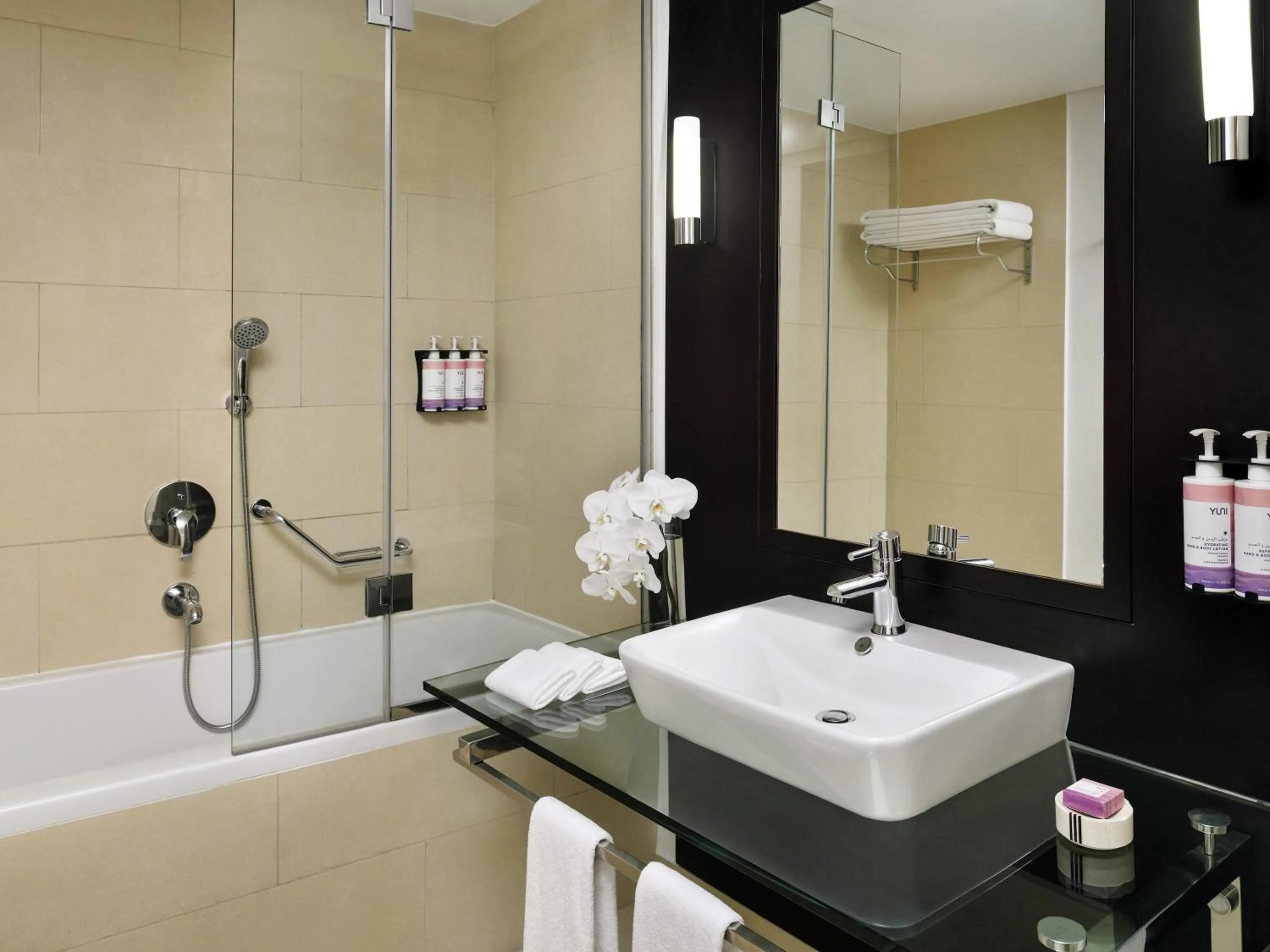 Bedroom in Mövenpick Hotel Jumeirah Lakes Towers Dubai