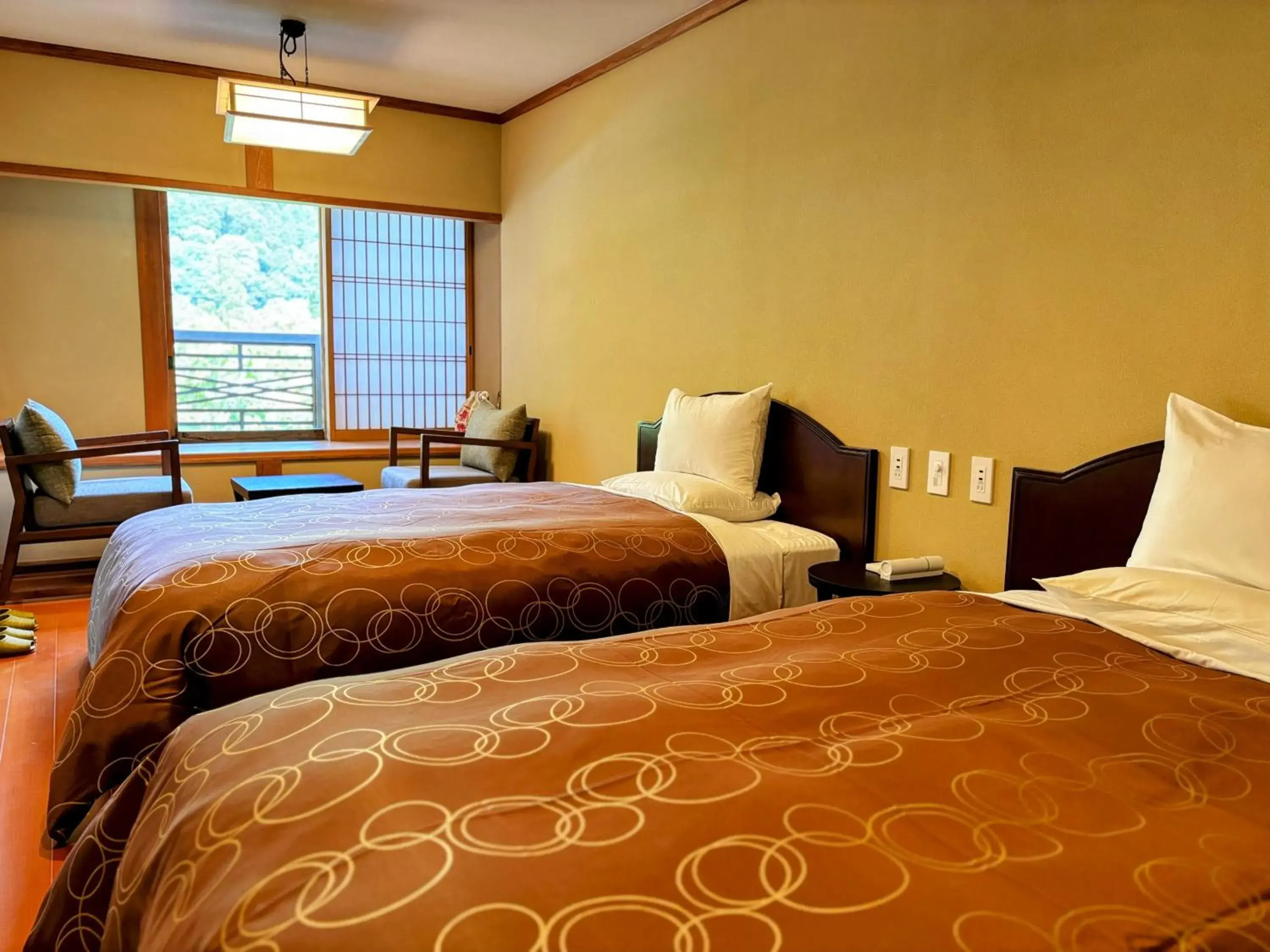 Bedroom, Bed in Yufuin Santoukan Bedroom, Bed in Yufuin Santoukan