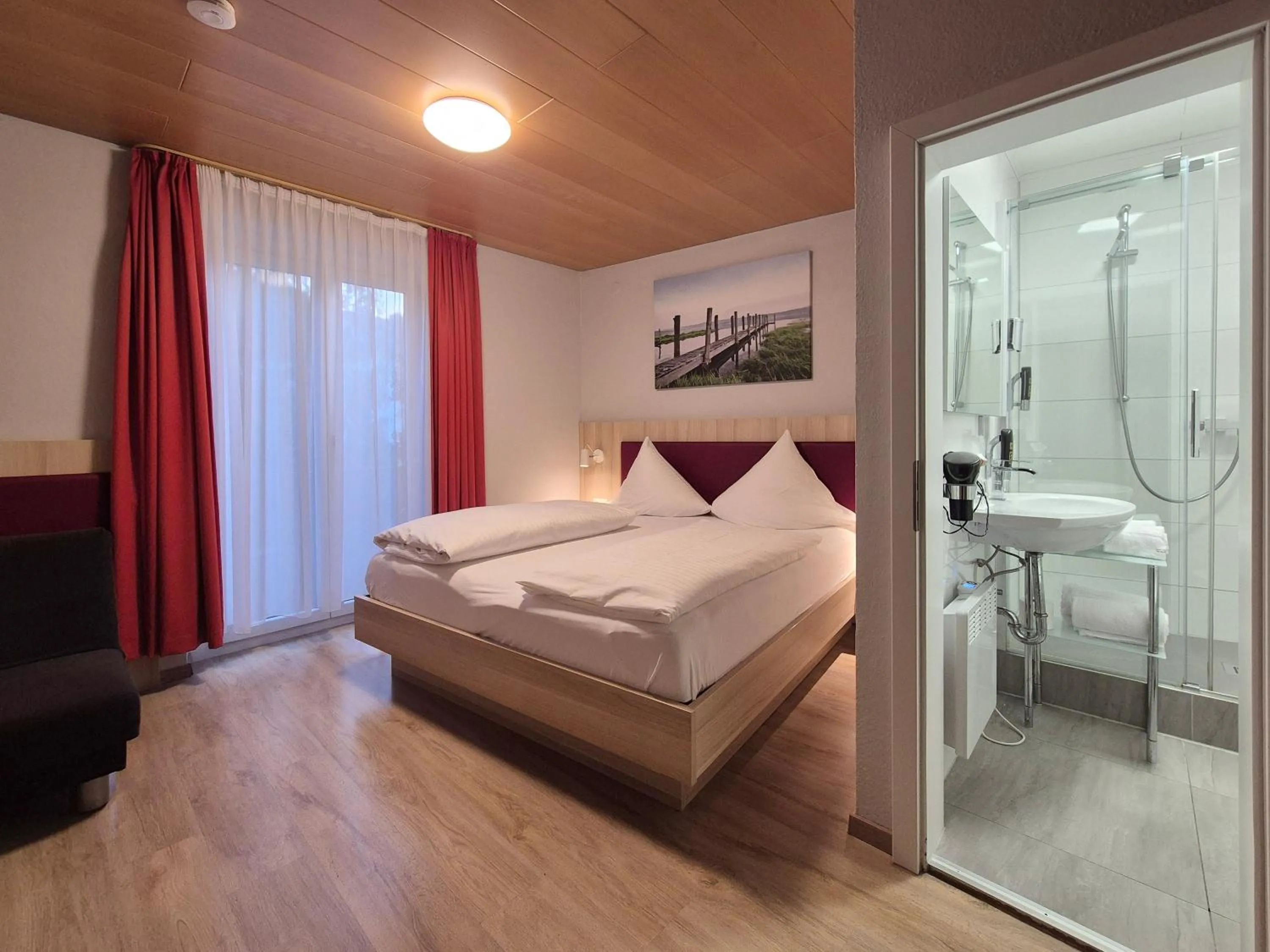 Bed in Hotel Mäuerle