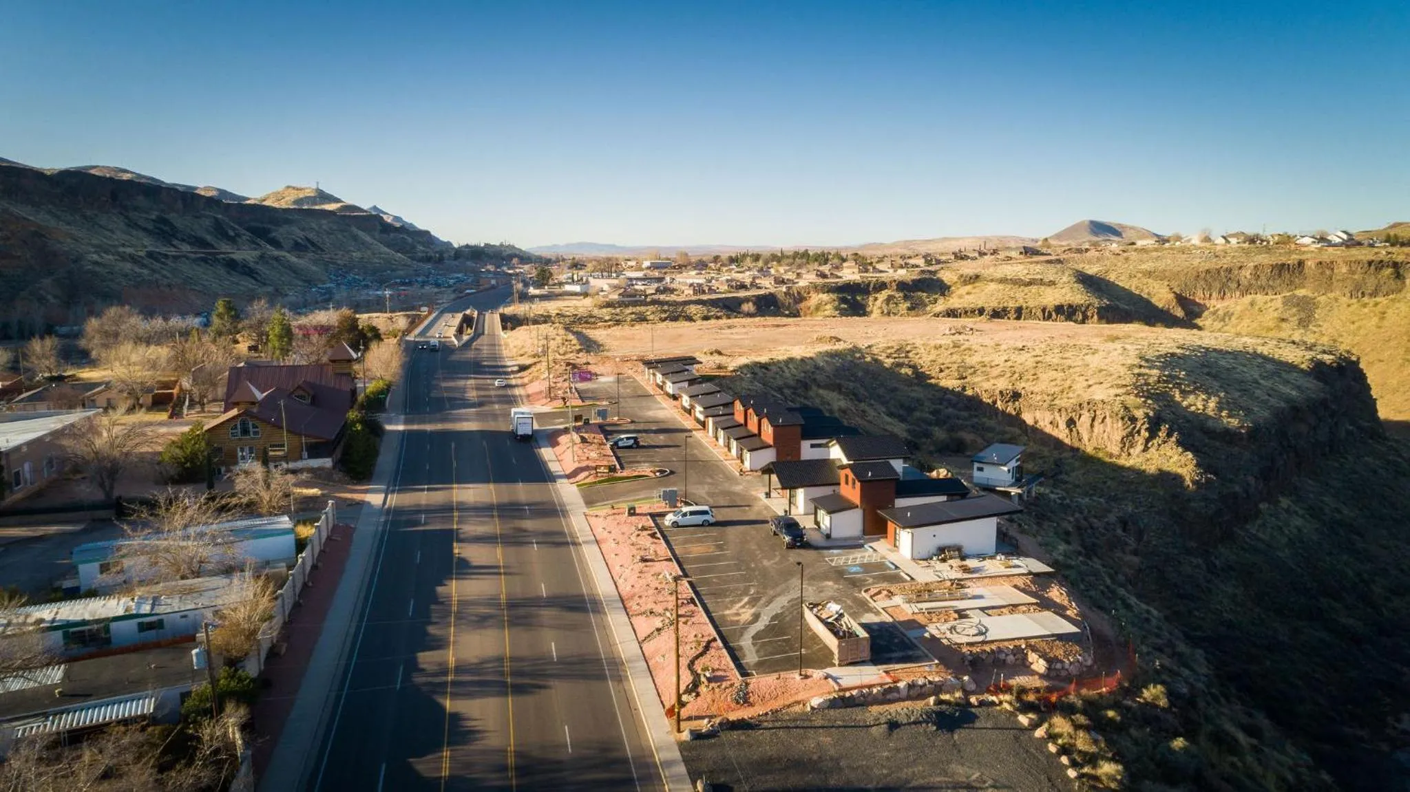Bird's eye view in The Dwellings