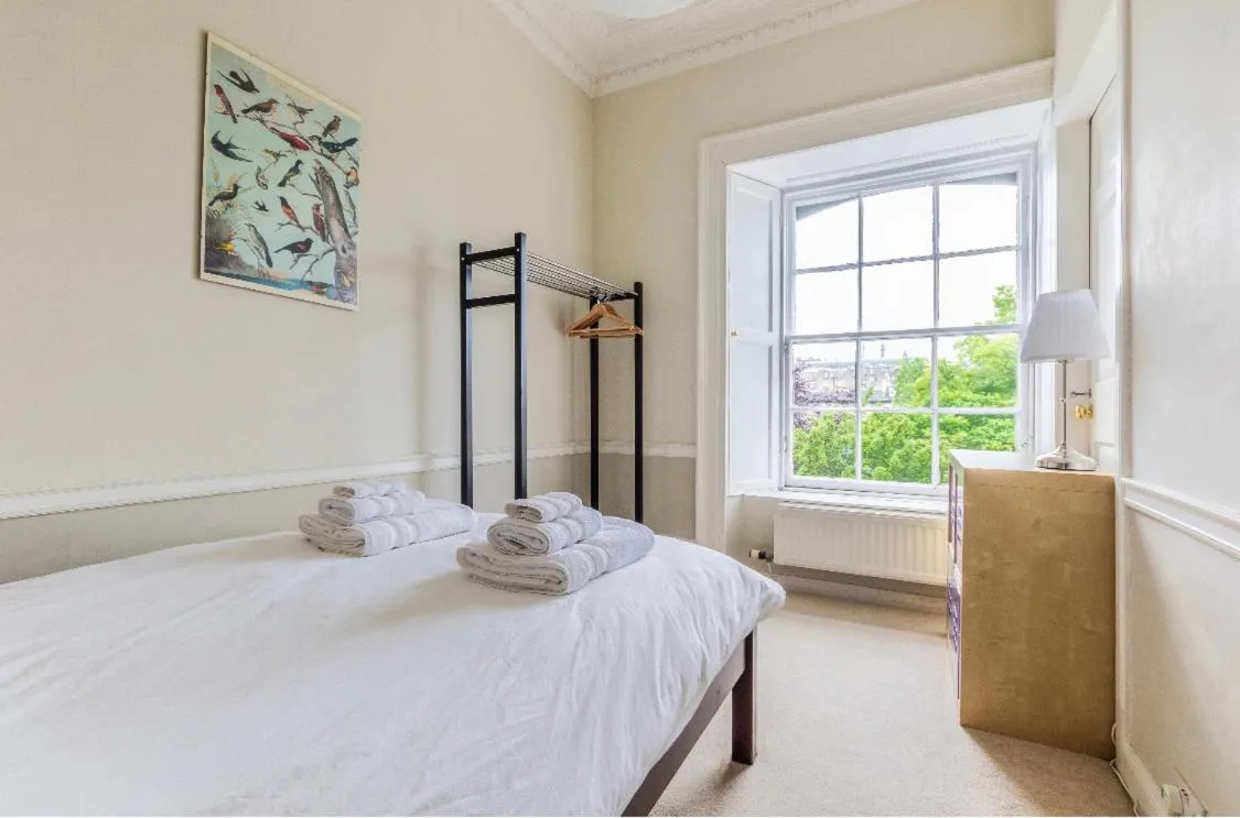 Bed in New Town Apartment with Castle View