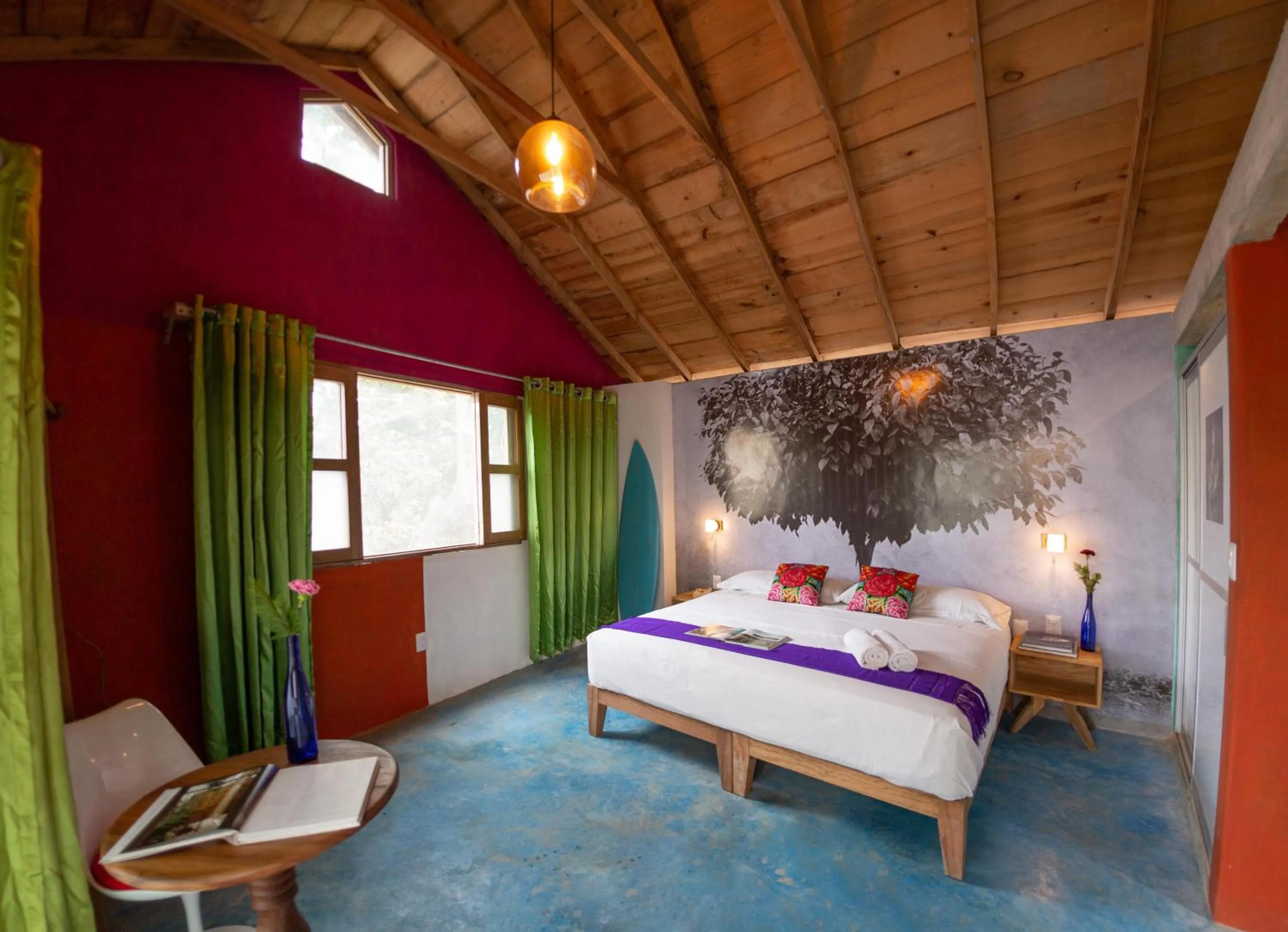 Bed in Hotel Pochote Mazunte