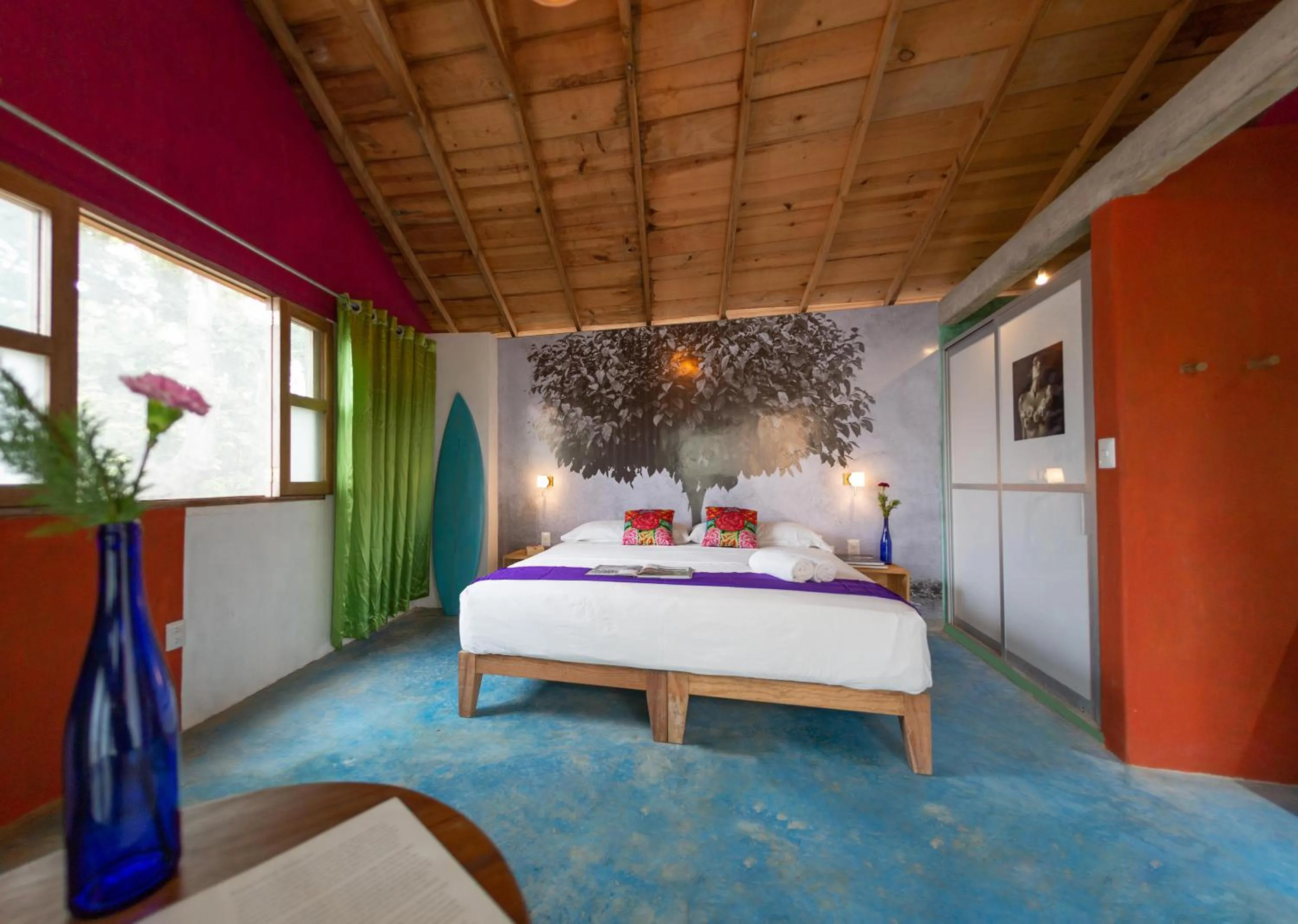 Bed in Hotel Pochote Mazunte