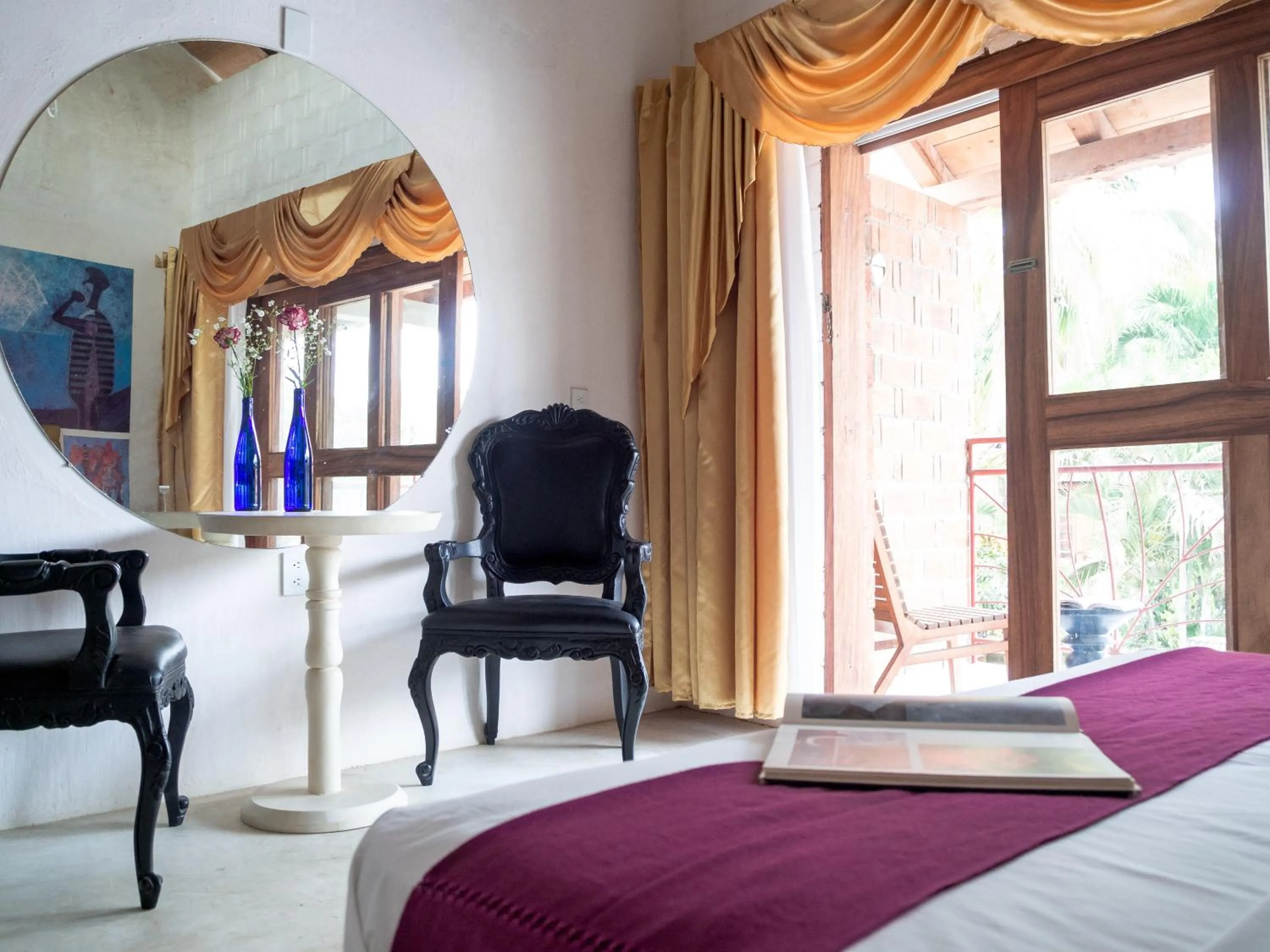 Bed in Hotel Pochote Mazunte