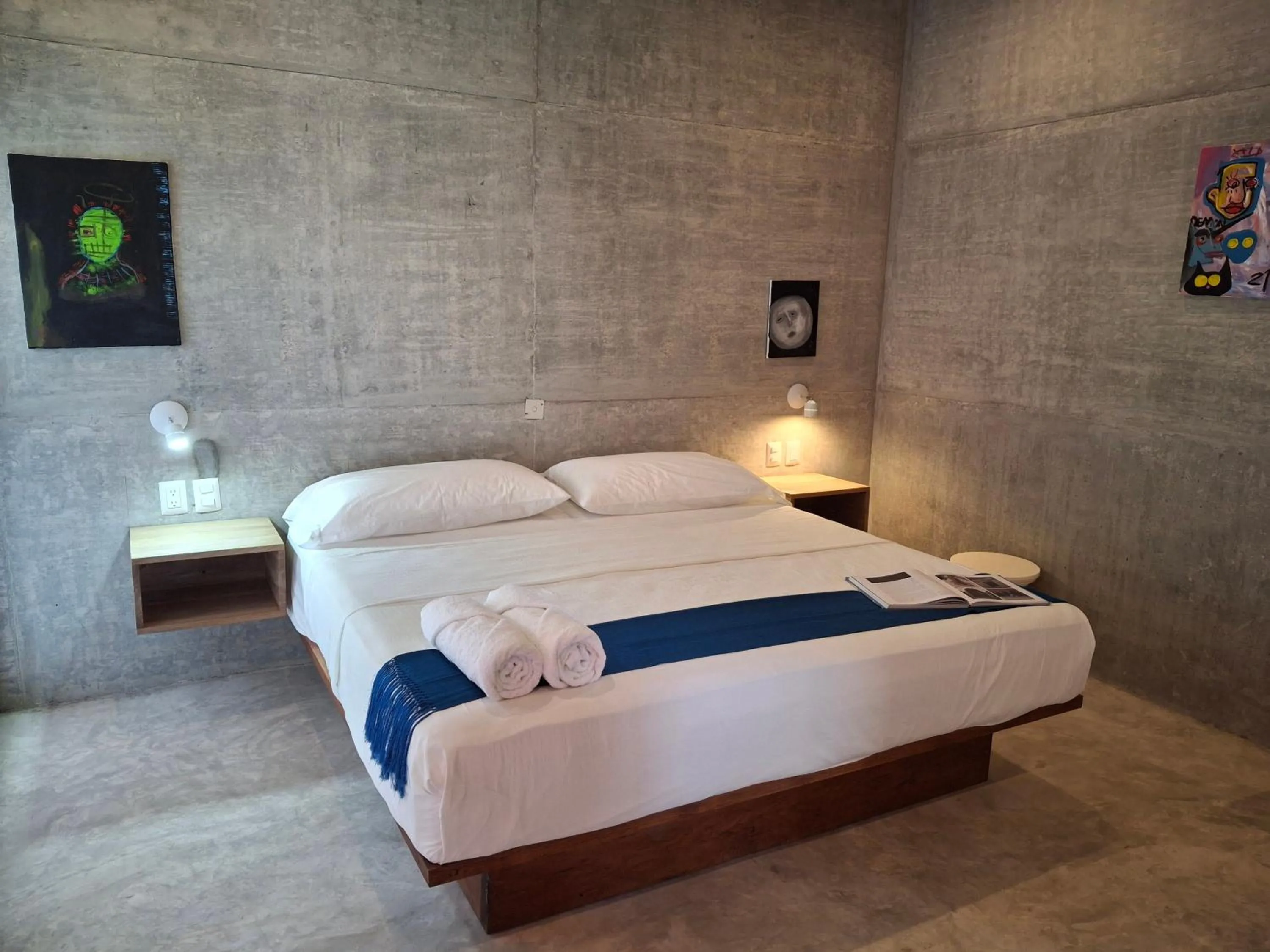 Bed in Hotel Pochote Mazunte