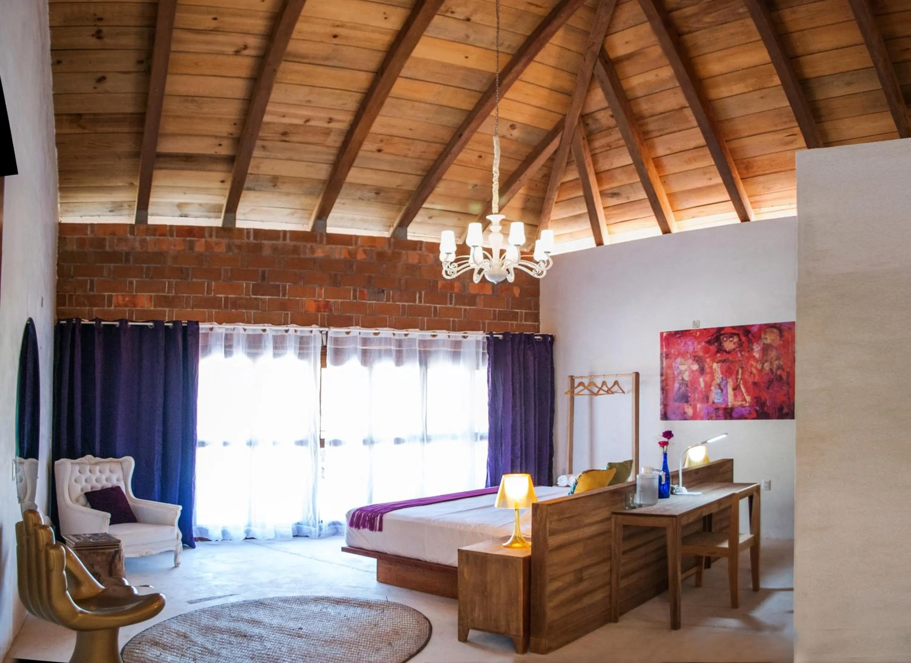 Bed in Hotel Pochote Mazunte