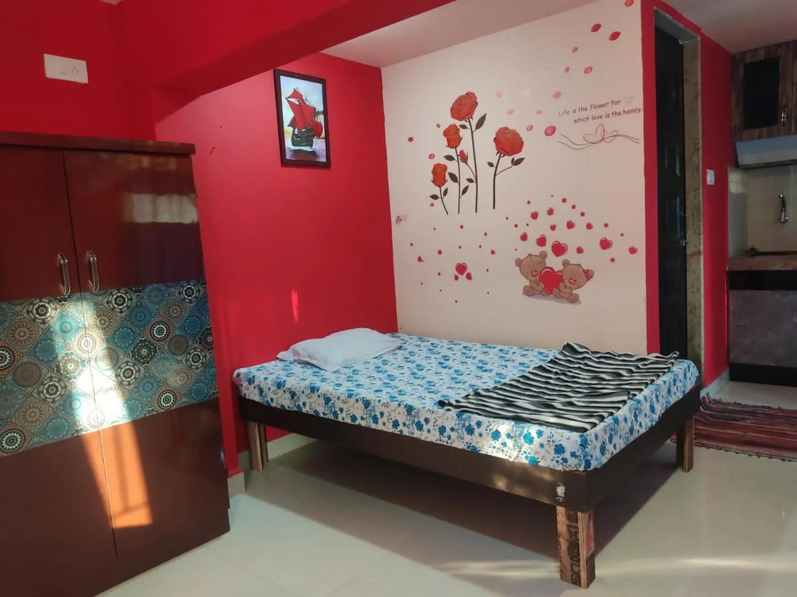 Bed in Godwill Kimo Guest house Seraulim