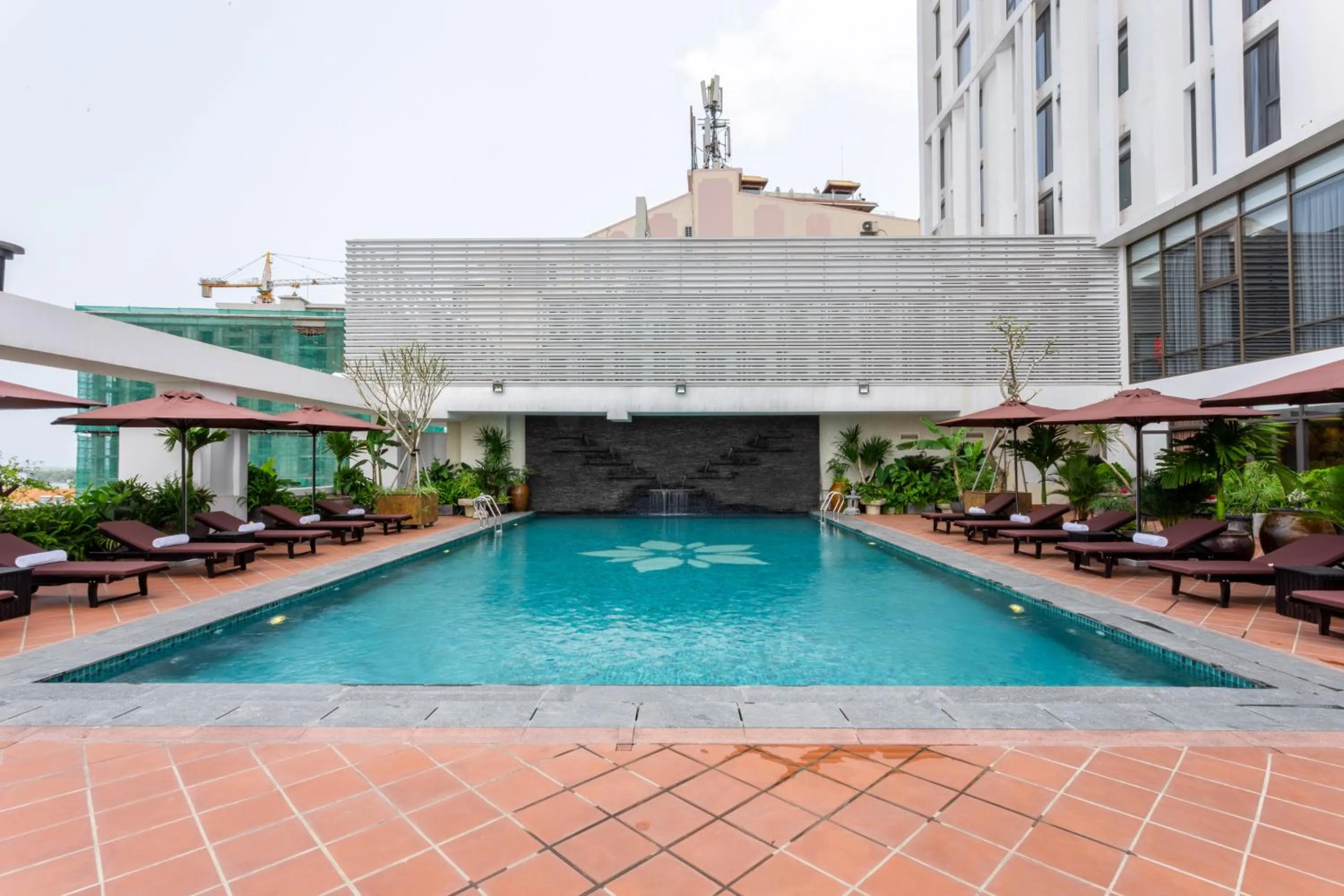 Swimming pool in White Lotus Hue Hotel