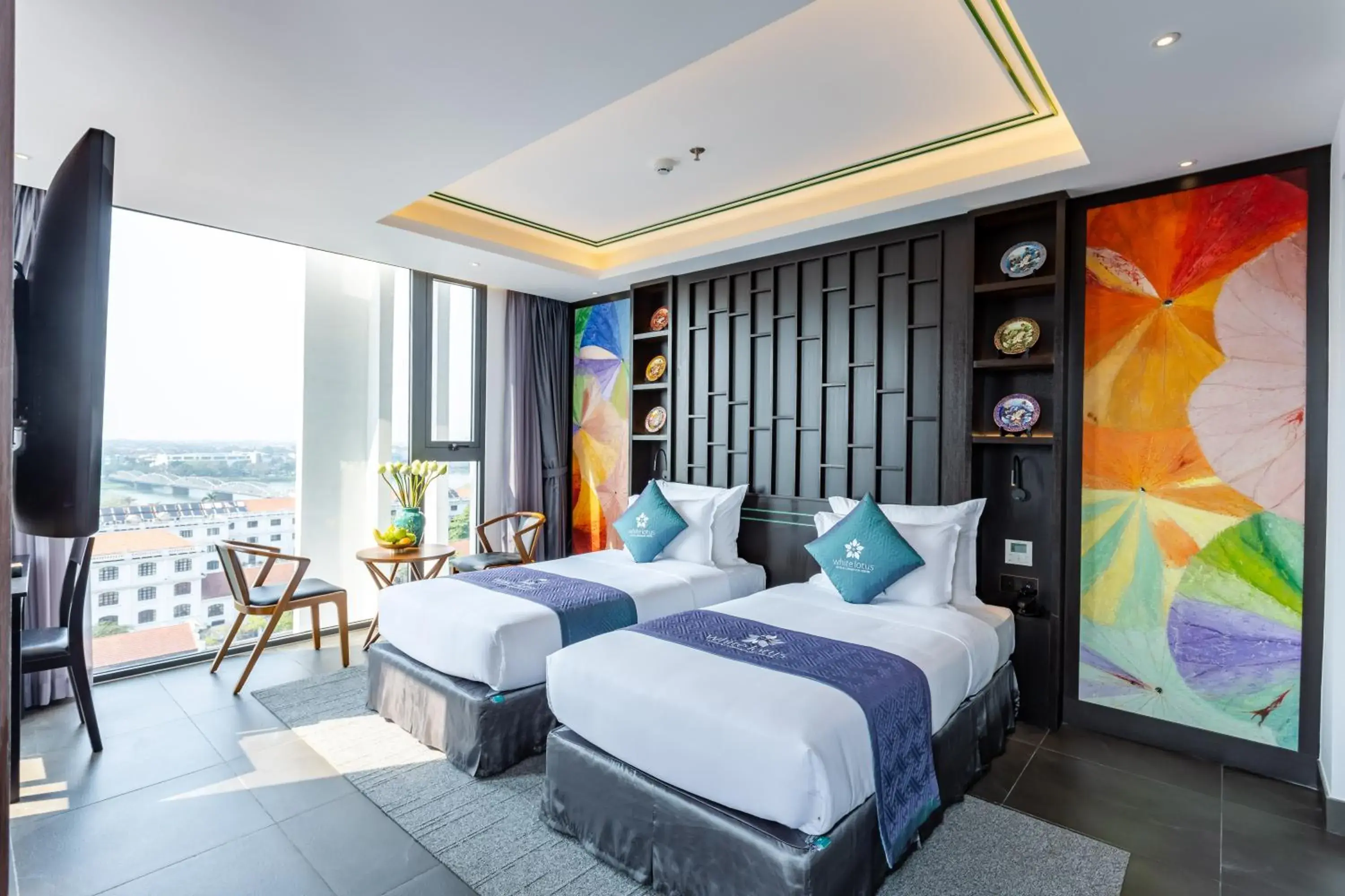 Photo of the whole room, Bed in White Lotus Hue Hotel Photo of the whole room, Bed in White Lotus Hue Hotel