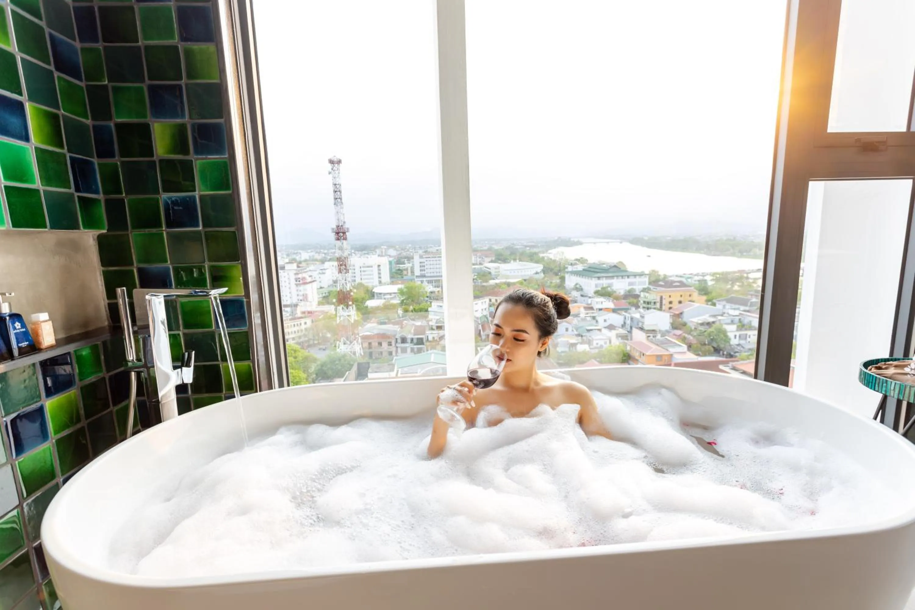 Bathroom in White Lotus Hue Hotel