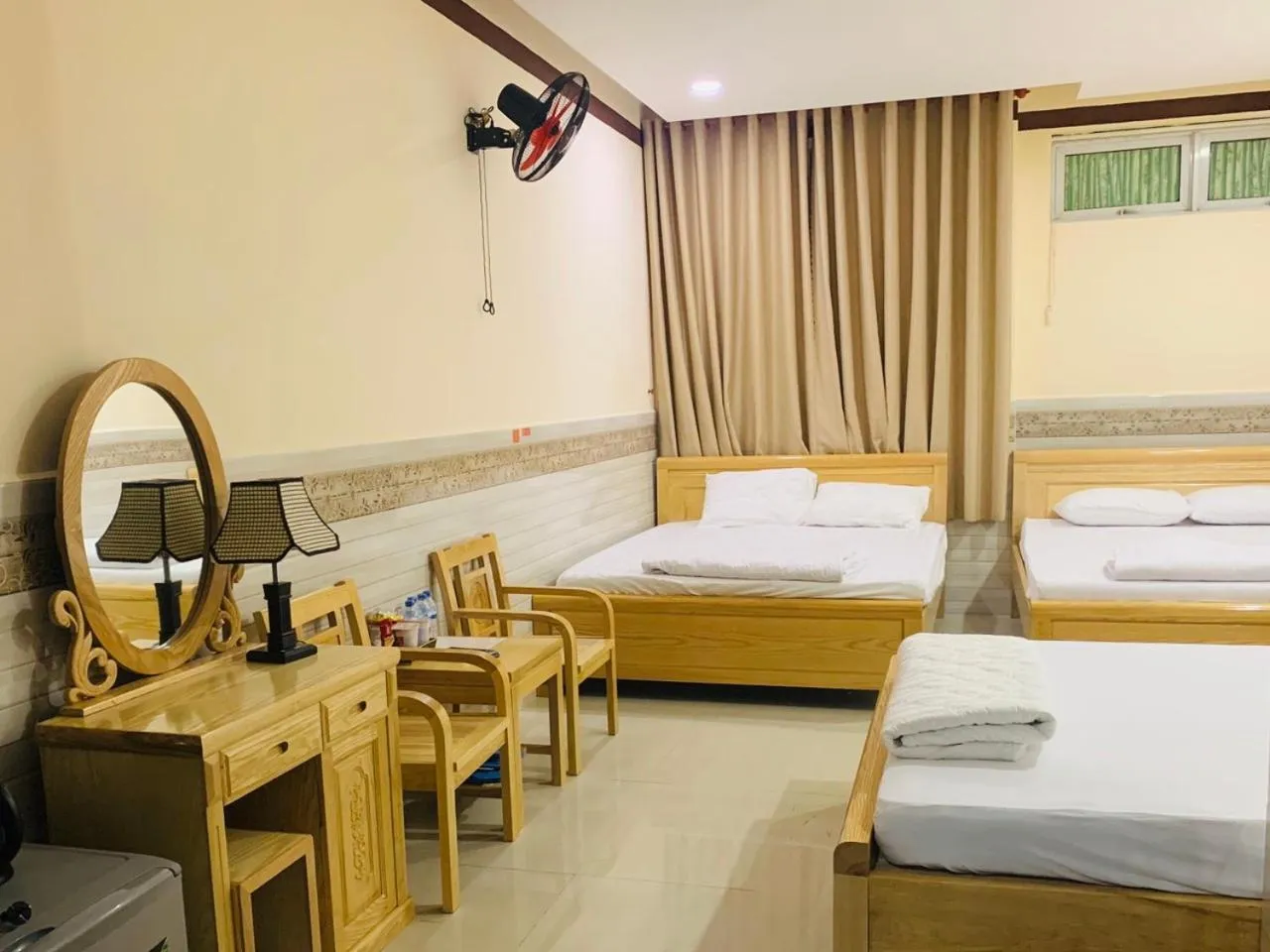 Bed in Mekong Rose Hotel