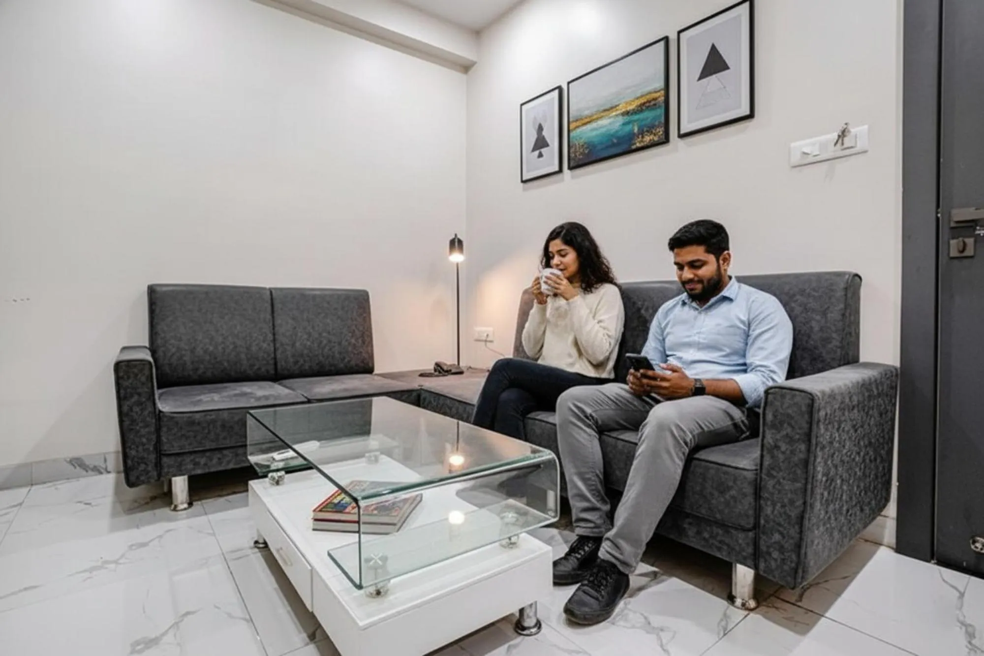 Seating area in FabHotel Ansh
