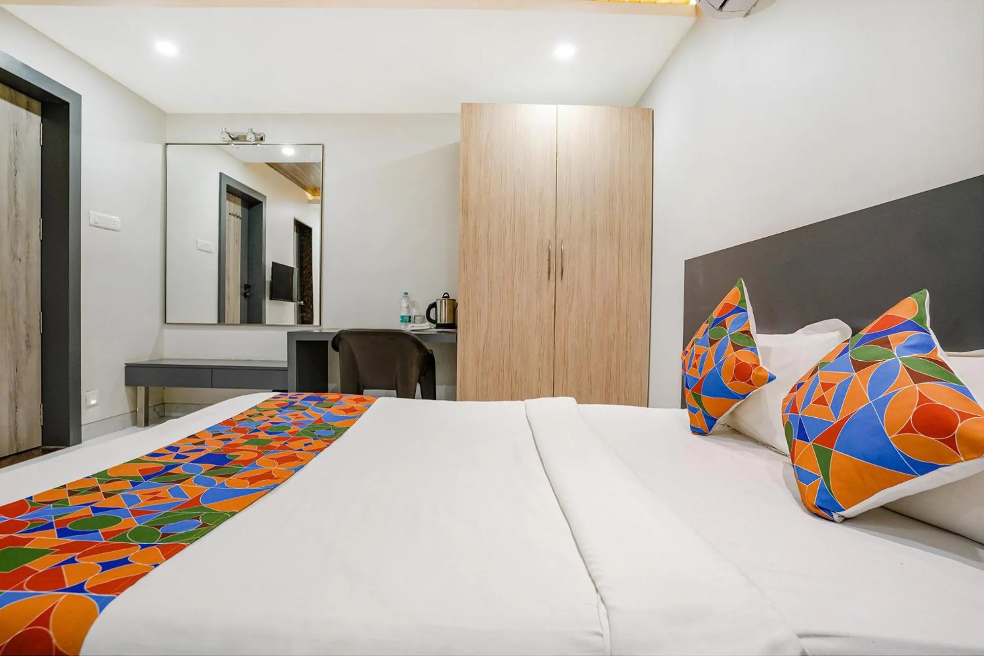 Bedroom, Bed in FabHotel Ansh