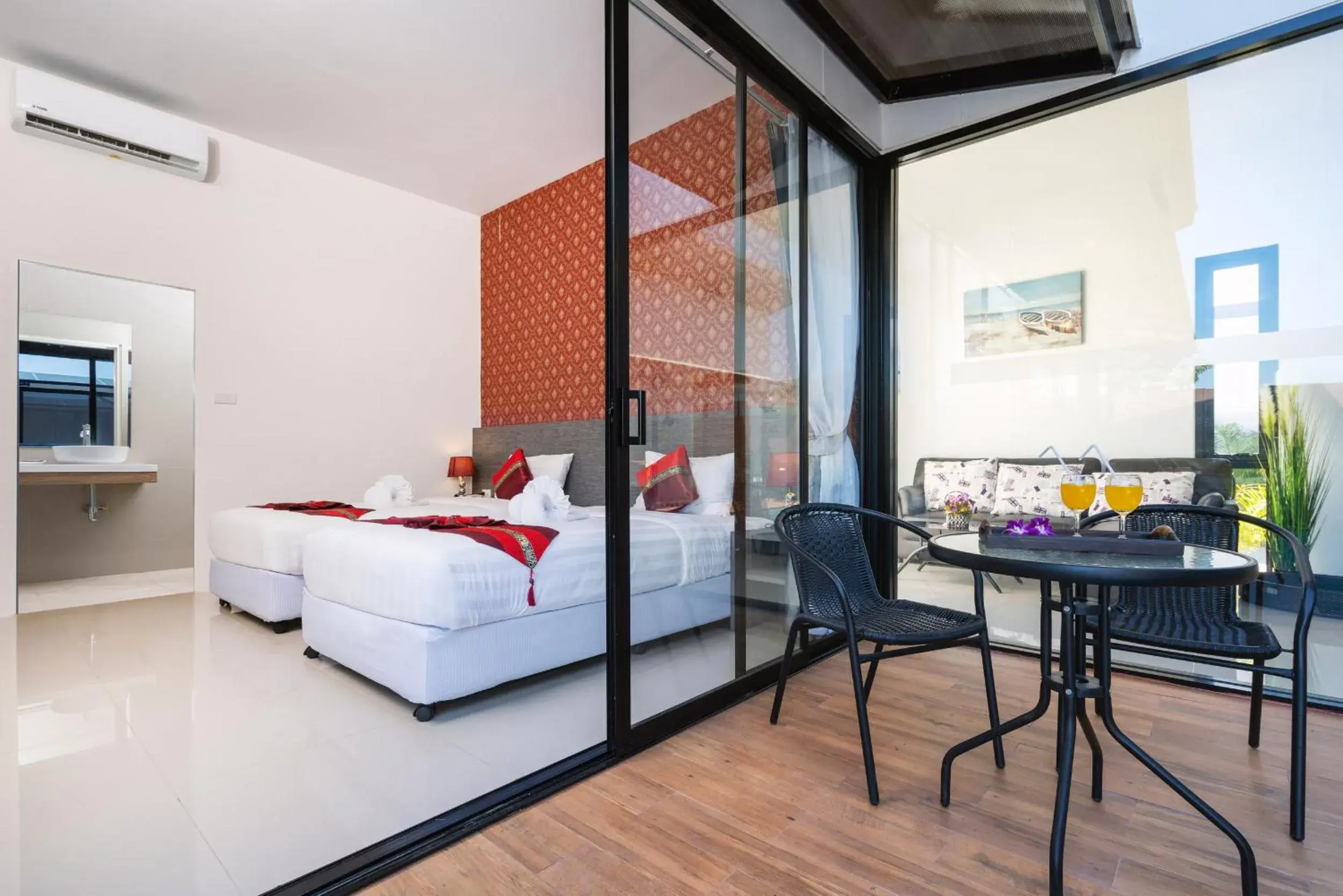 TV and multimedia, Bed in Thames Tara Private Pool Villa Rawai Phuket TV and multimedia, Bed in Thames Tara Private Pool Villa Rawai Phuket