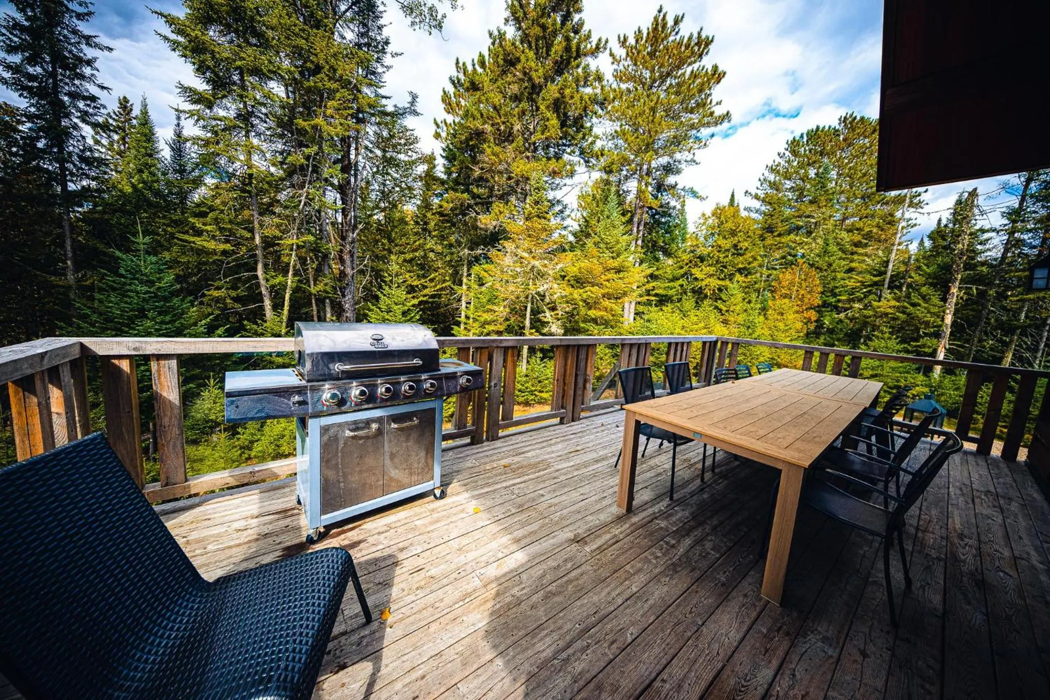 Patio in 4-Bedroom Chalet Fraternite in Lac-Superieur Tremblant
