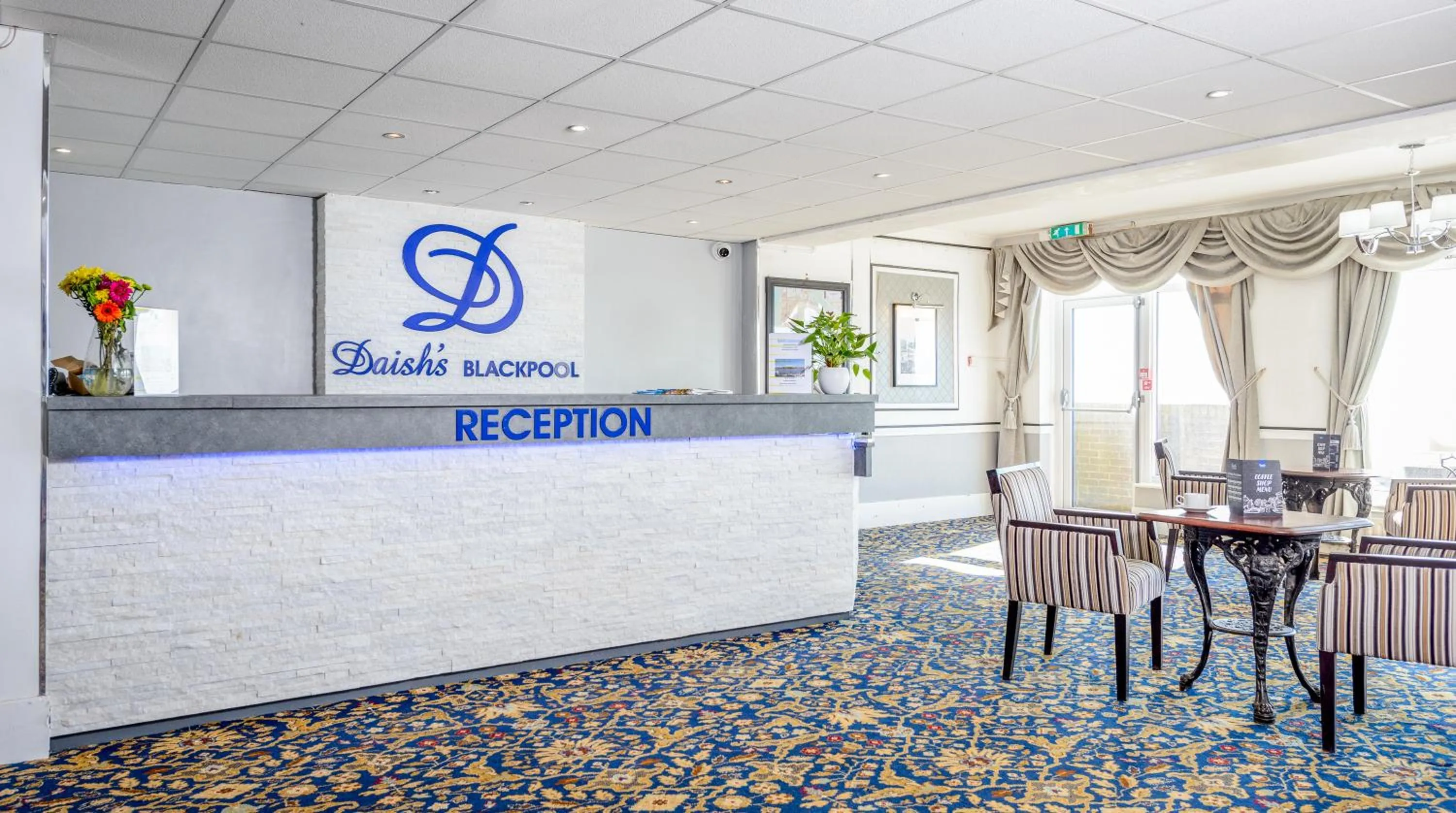 Lobby or reception in Daish's Blackpool Hotel