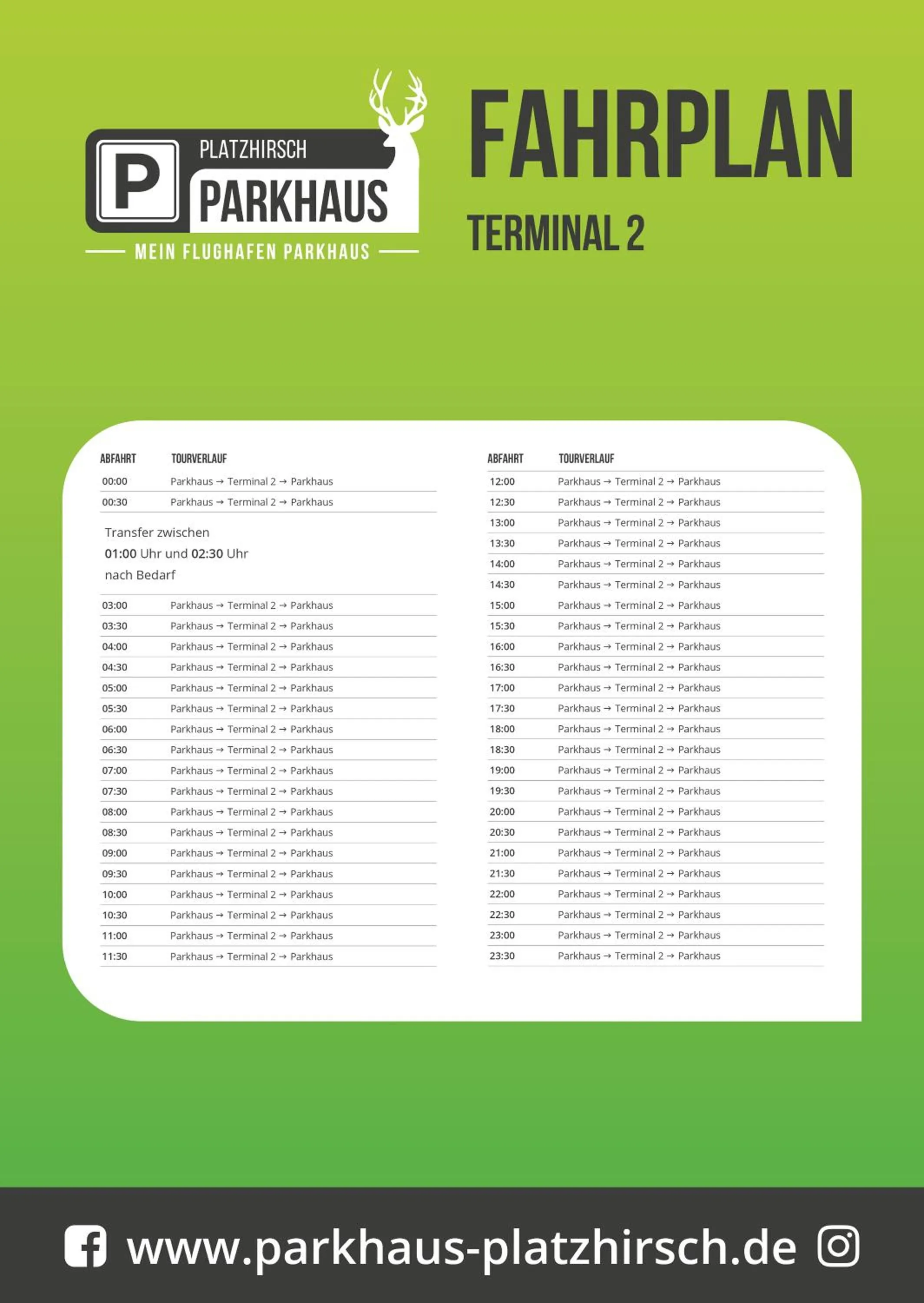 shuttle in Platzhirsch Living