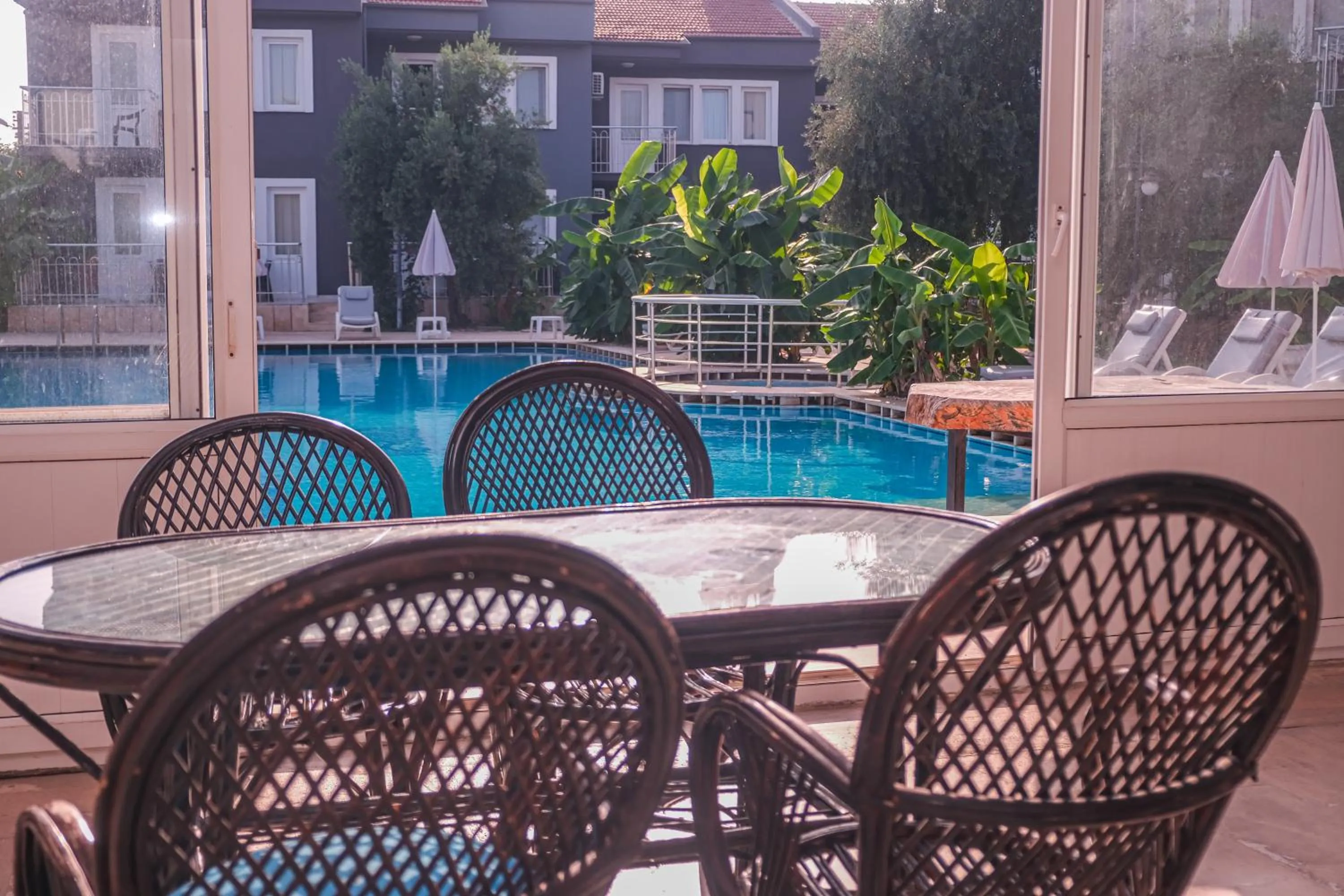 Swimming pool in ÖZCEM APART HOTEL FETHİYE