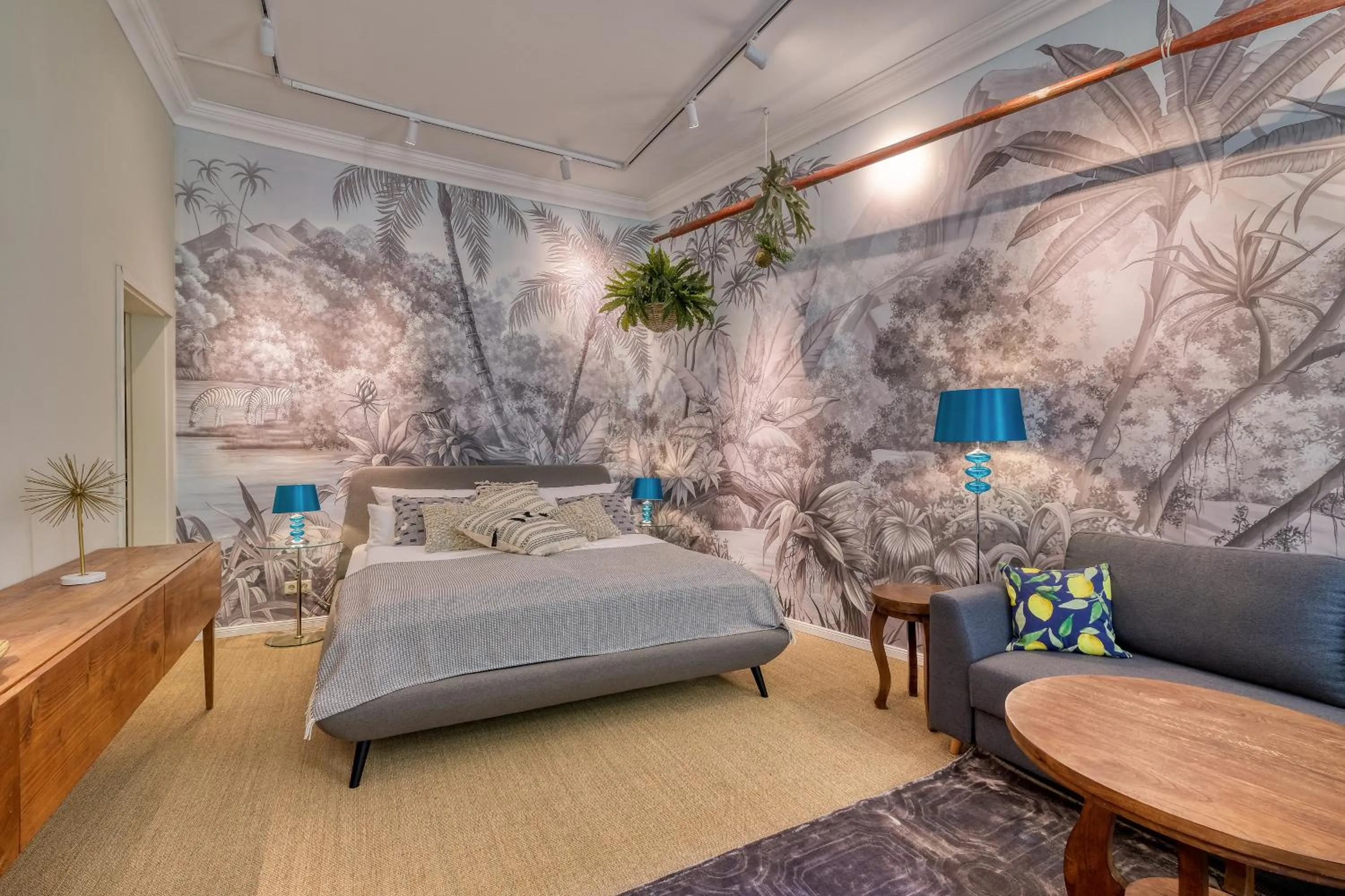 Living room, Bed in ackselhaus & blue Home