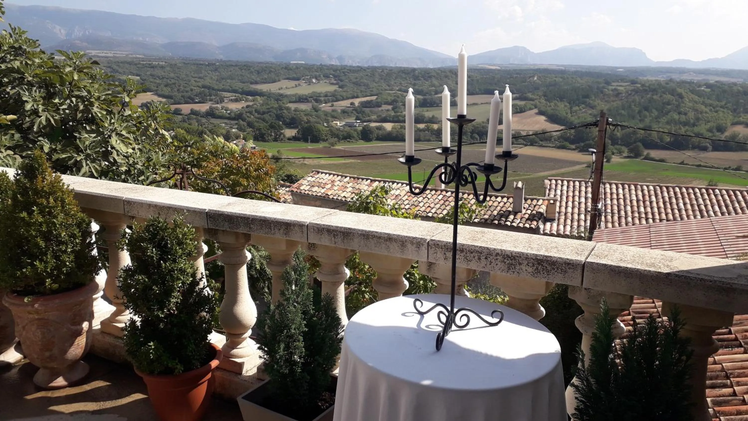 View (from property/room) in Six chandelles m'étaient comptées