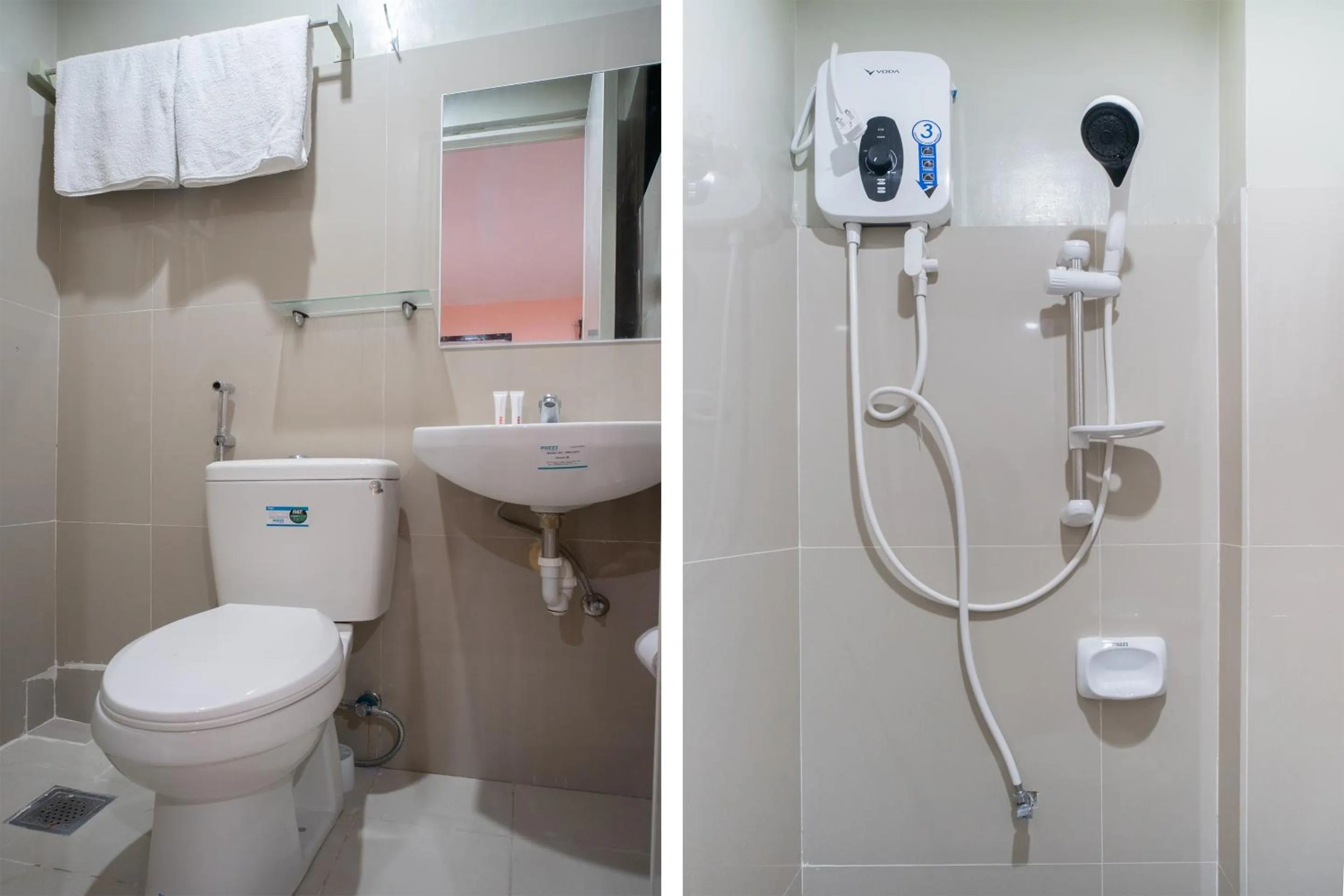 Bathroom in Super OYO 604 Chateau Cinco Dormitel