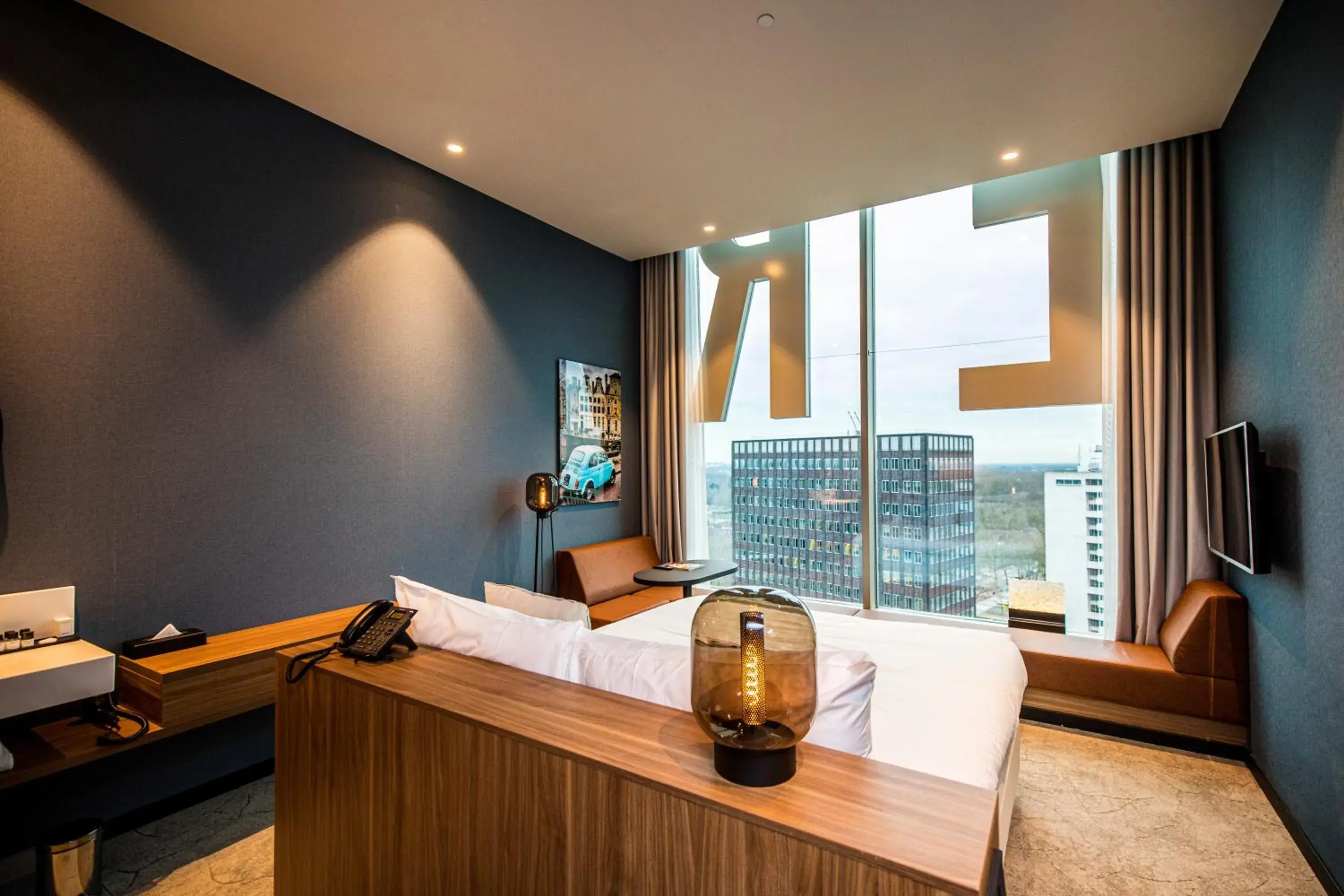View (from property/room), Bed in Van der Valk Hotel Amsterdam Zuidas -Rai View (from property/room), Bed in Van der Valk Hotel Amsterdam Zuidas -Rai