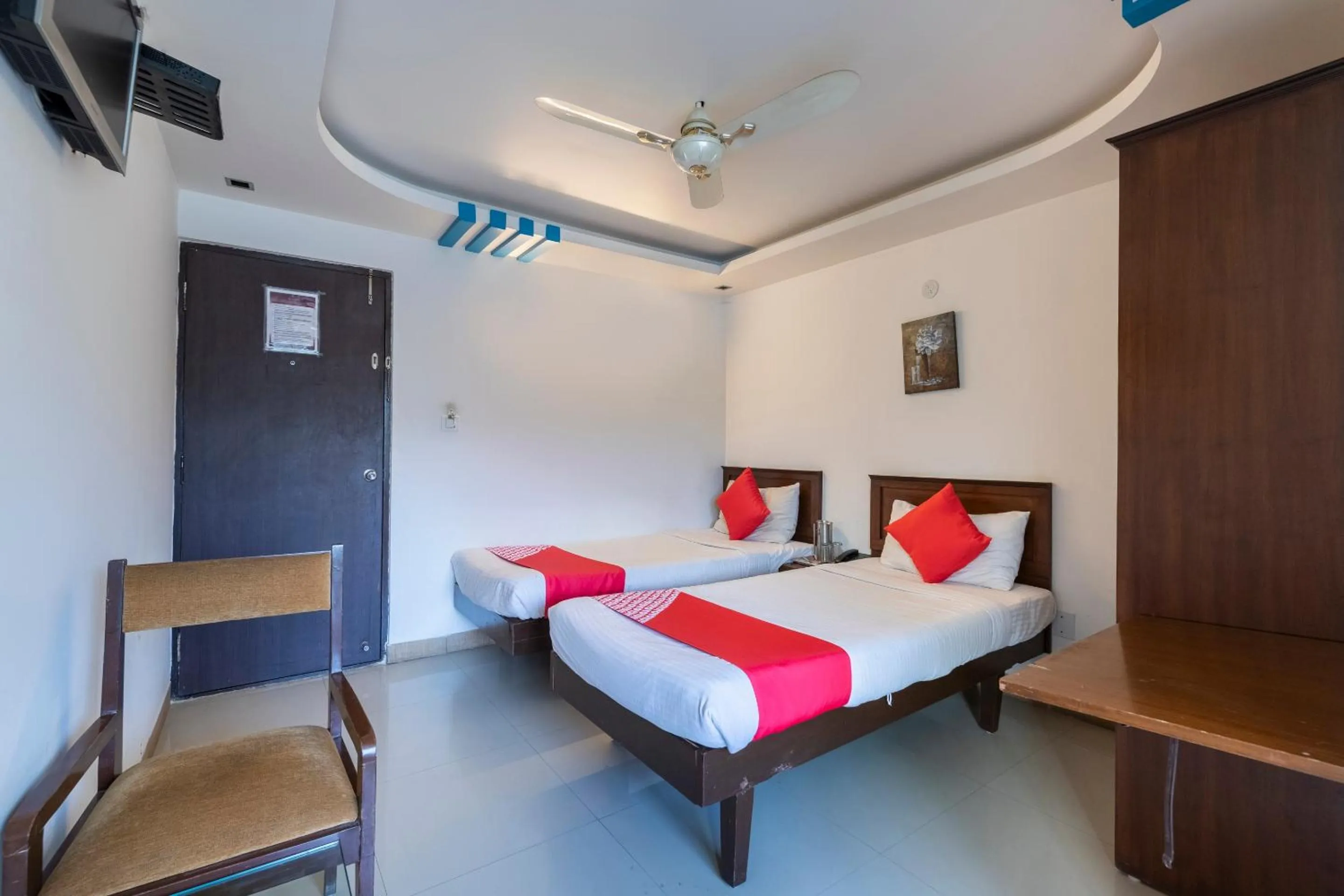 Bedroom, Bed in Hotel O The Red Velvet Opposite Novel Office Marathahalli Bridge