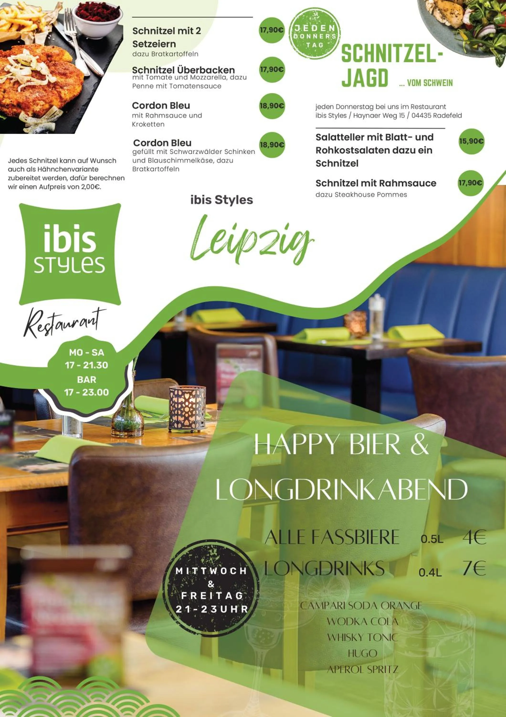 Restaurant/places to eat in ibis Styles Leipzig