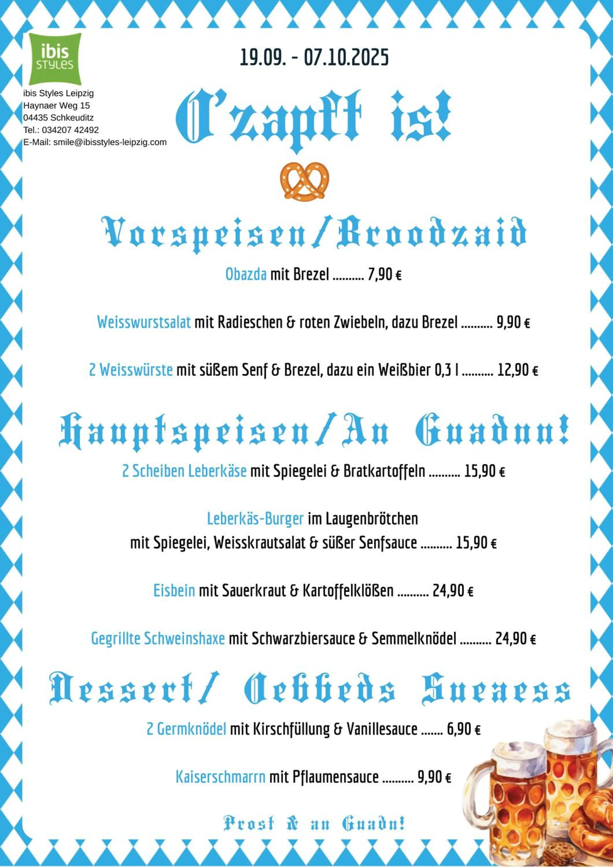 Restaurant/places to eat in ibis Styles Leipzig