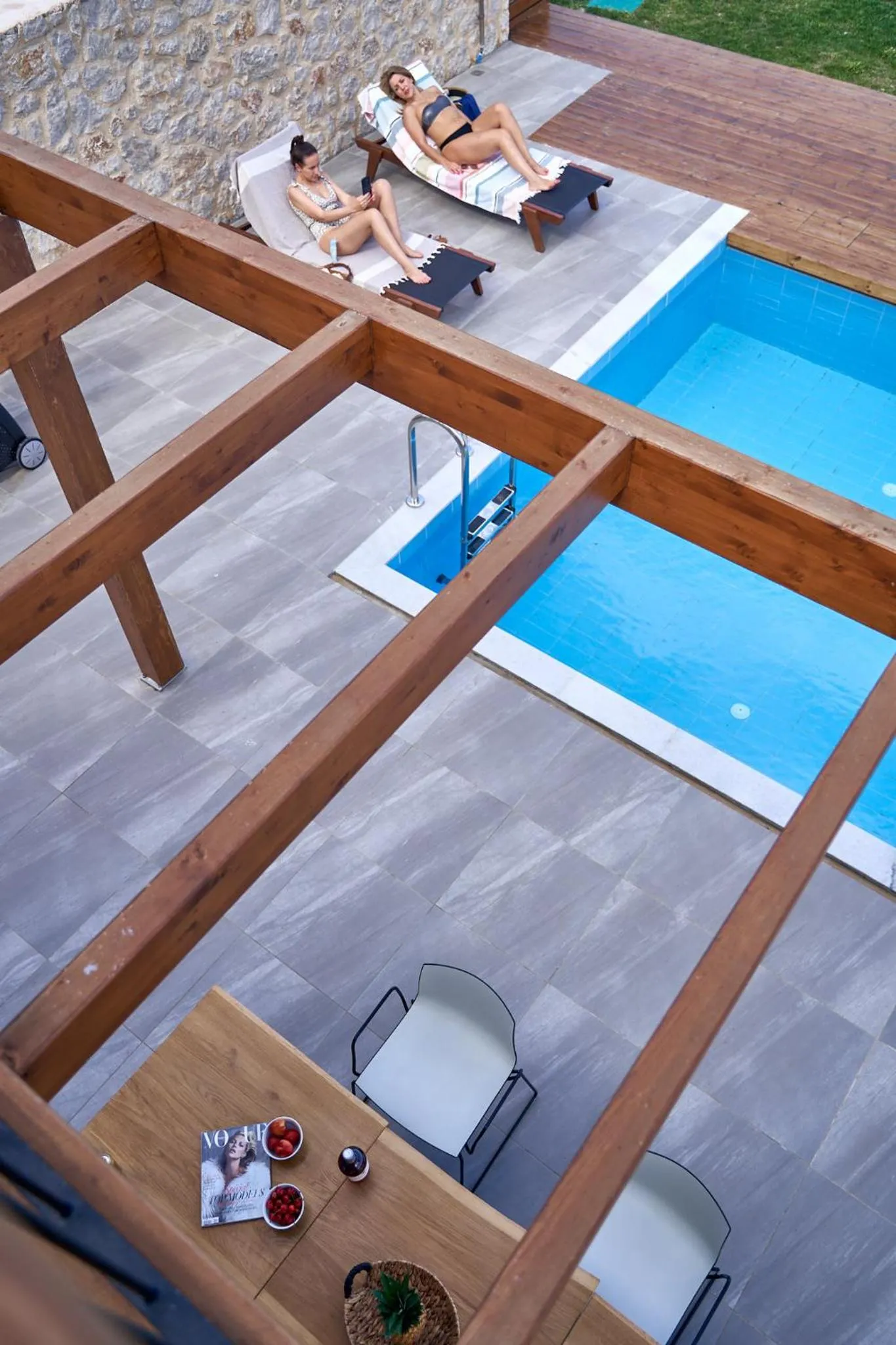 Pool view in Anar Villas Rhodes