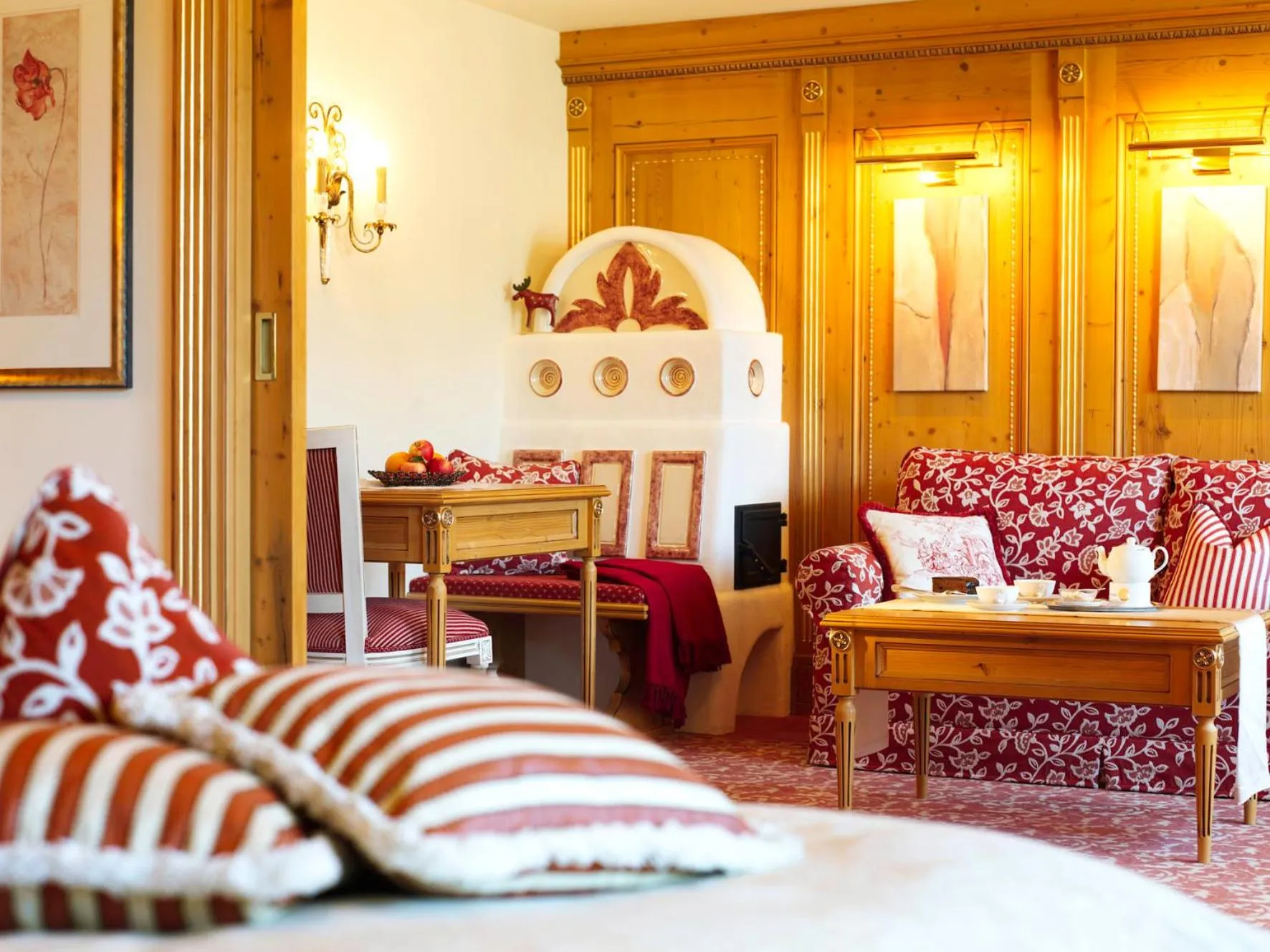 Living room in die Krone von Lech - Romantikhotel - Luxushotel in bester Lage