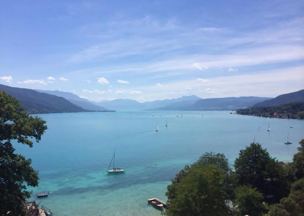 Twin Room with Balcony and Lake View in Hotel Attersee