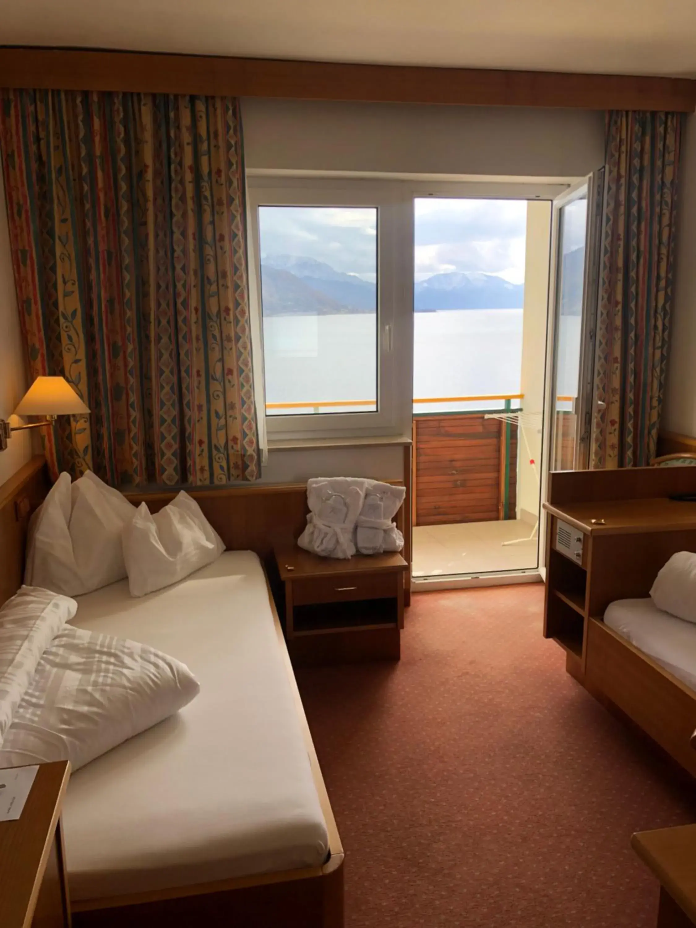 Twin Room with Balcony and Lake View in Hotel Attersee Twin Room with Balcony and Lake View in Hotel Attersee