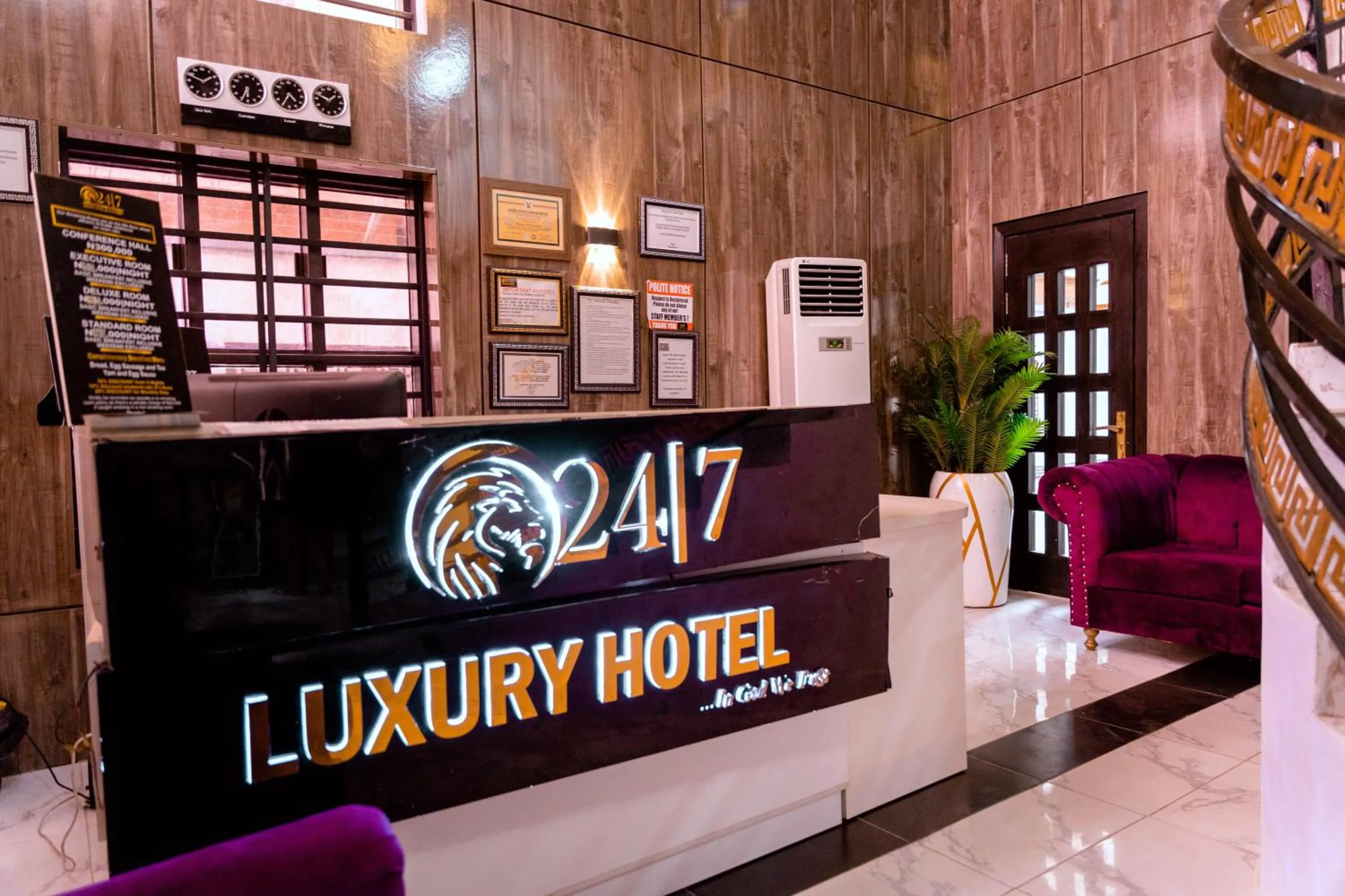 Property logo or sign in 247 Luxury Hotel
