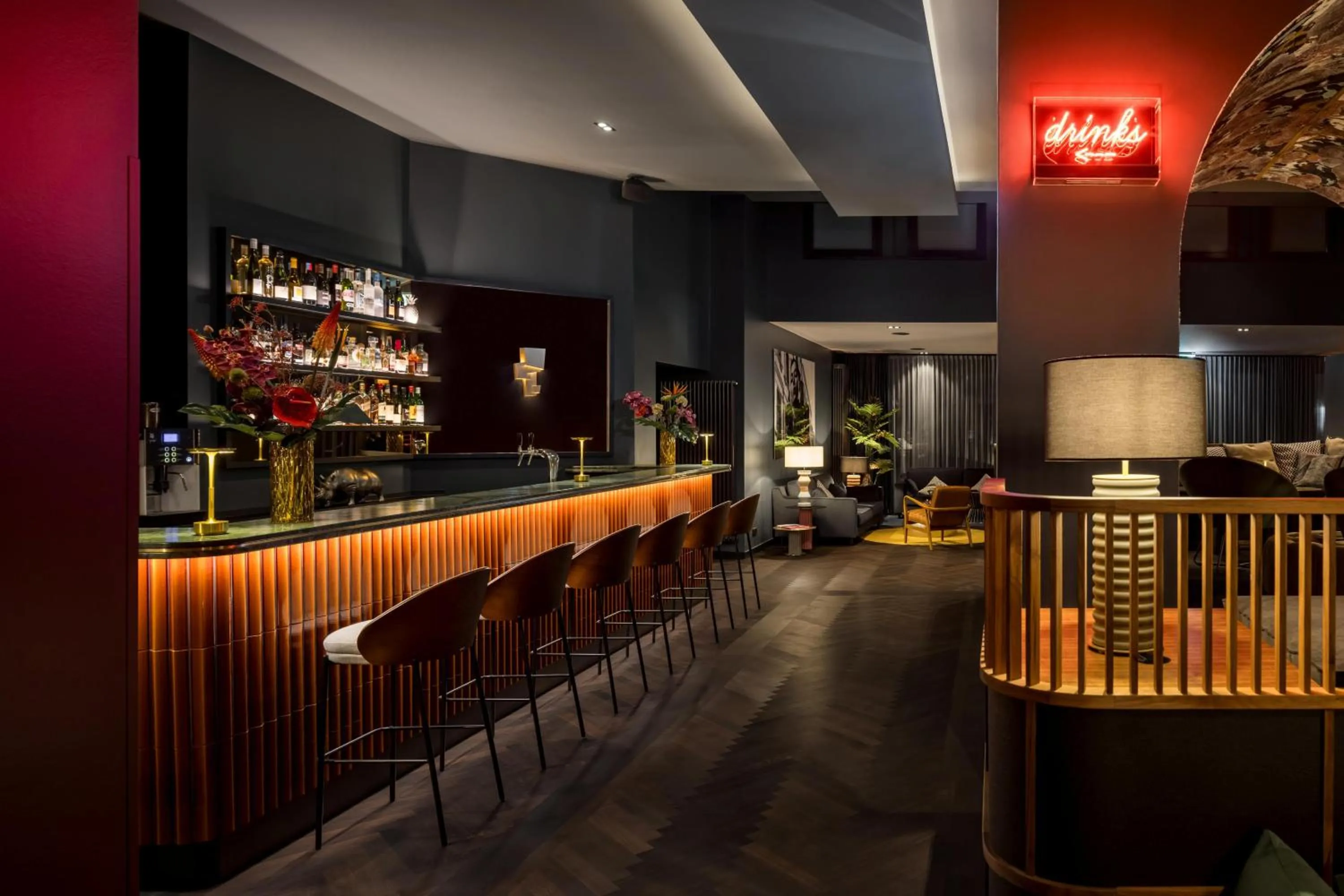 Lounge or bar in Hotel AMANO Düsseldorf
