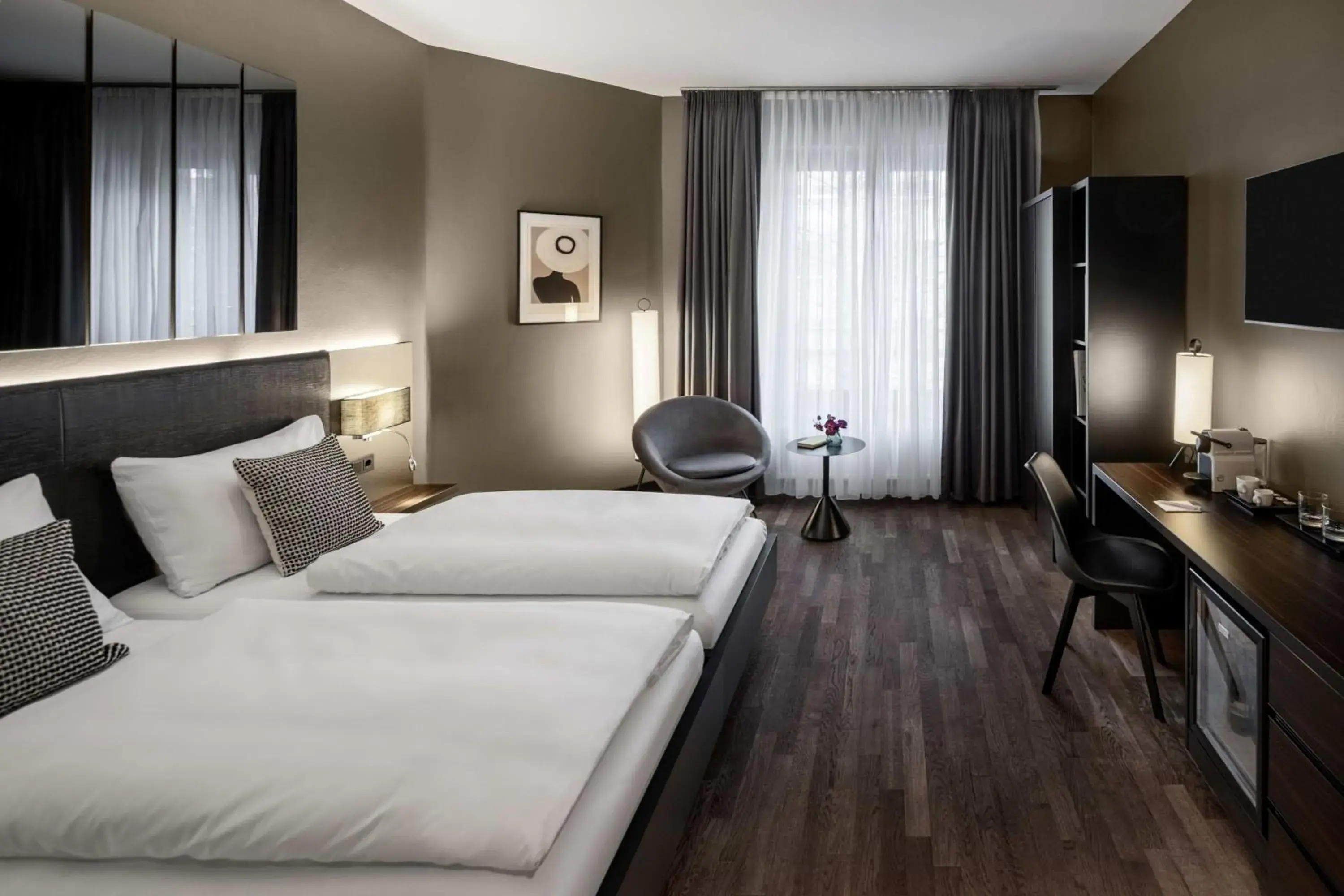 Bed in Hotel AMANO Düsseldorf Bed in Hotel AMANO Düsseldorf