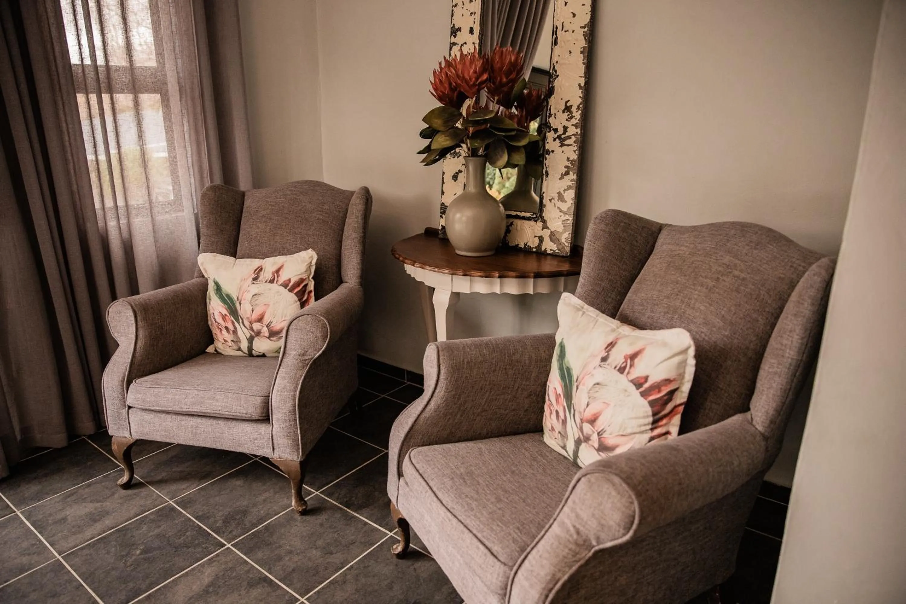 Seating area in The Perfect Corner Guesthouse