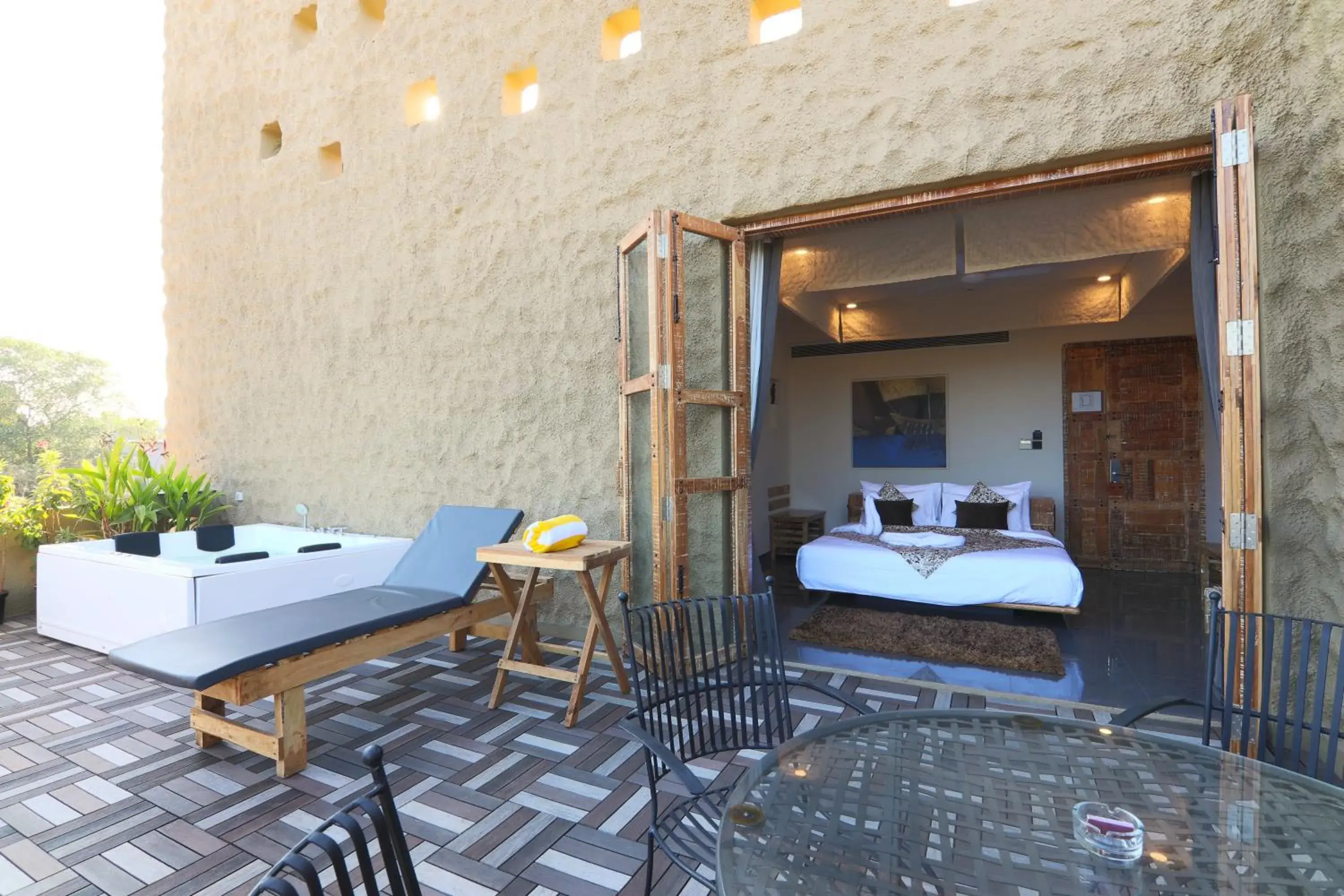 Family Suite with Jacuzzi and Deck - Happy Hours with 2+1 offer on Beverages ( 4 to 7pm only) in 3102bce - A Vedic Resort Family Suite with Jacuzzi and Deck - Happy Hours with 2+1 offer on Beverages ( 4 to 7pm only) in 3102bce - A Vedic Resort