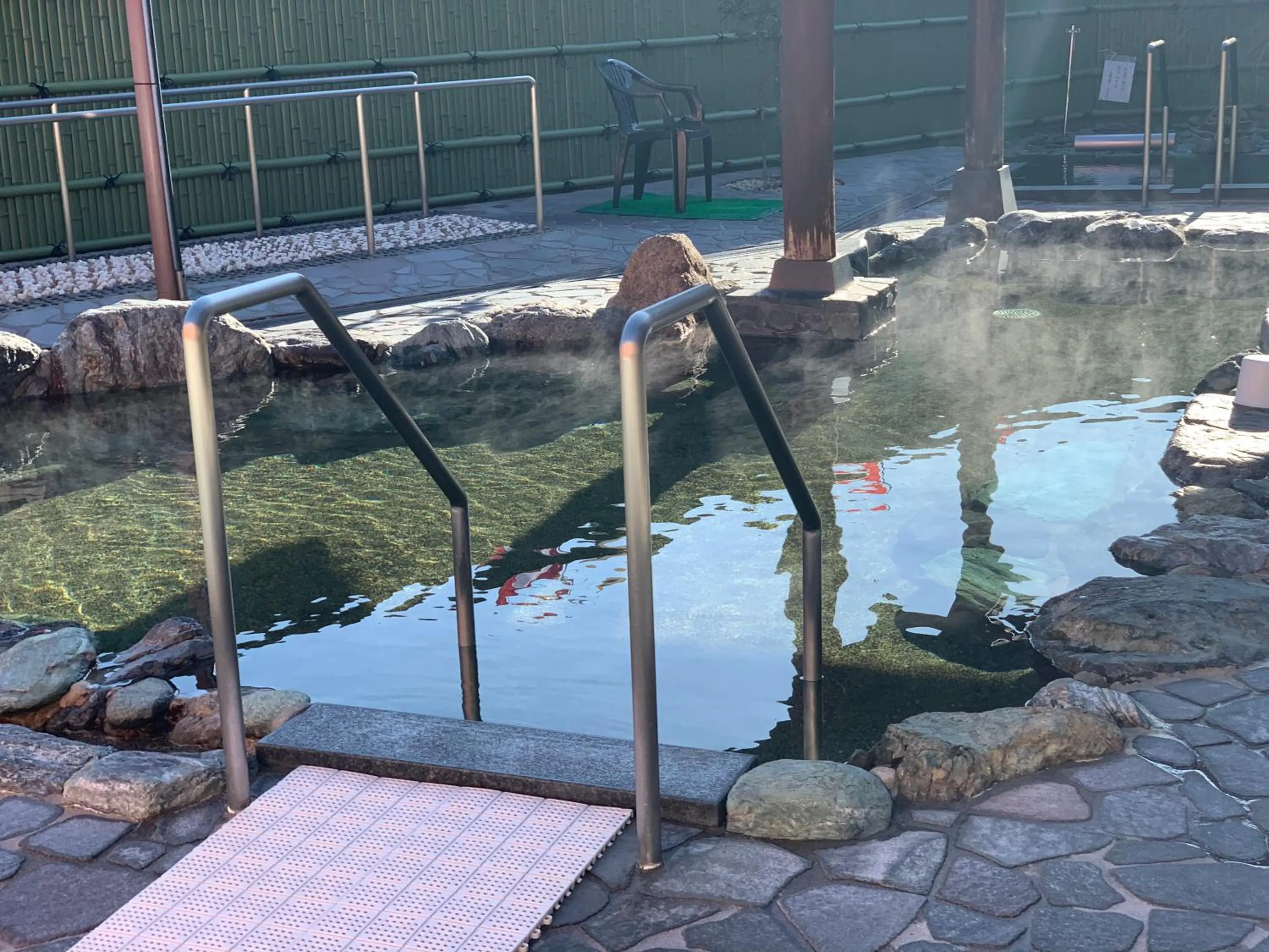 Open Air Bath in Ikeda Onsen Ryokan Tachikawa