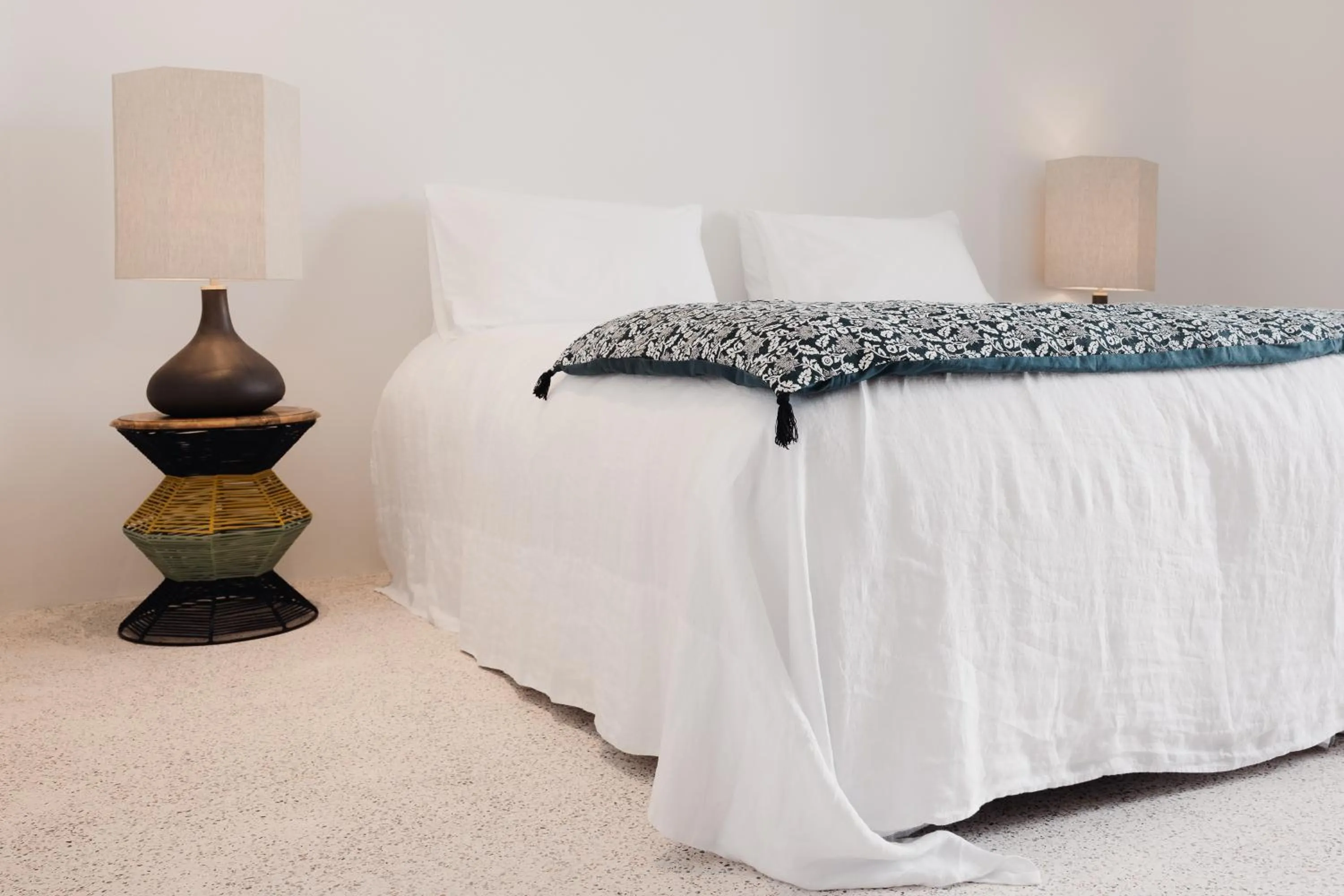 Bed in Koukoumi Vegan Boutique Hotel