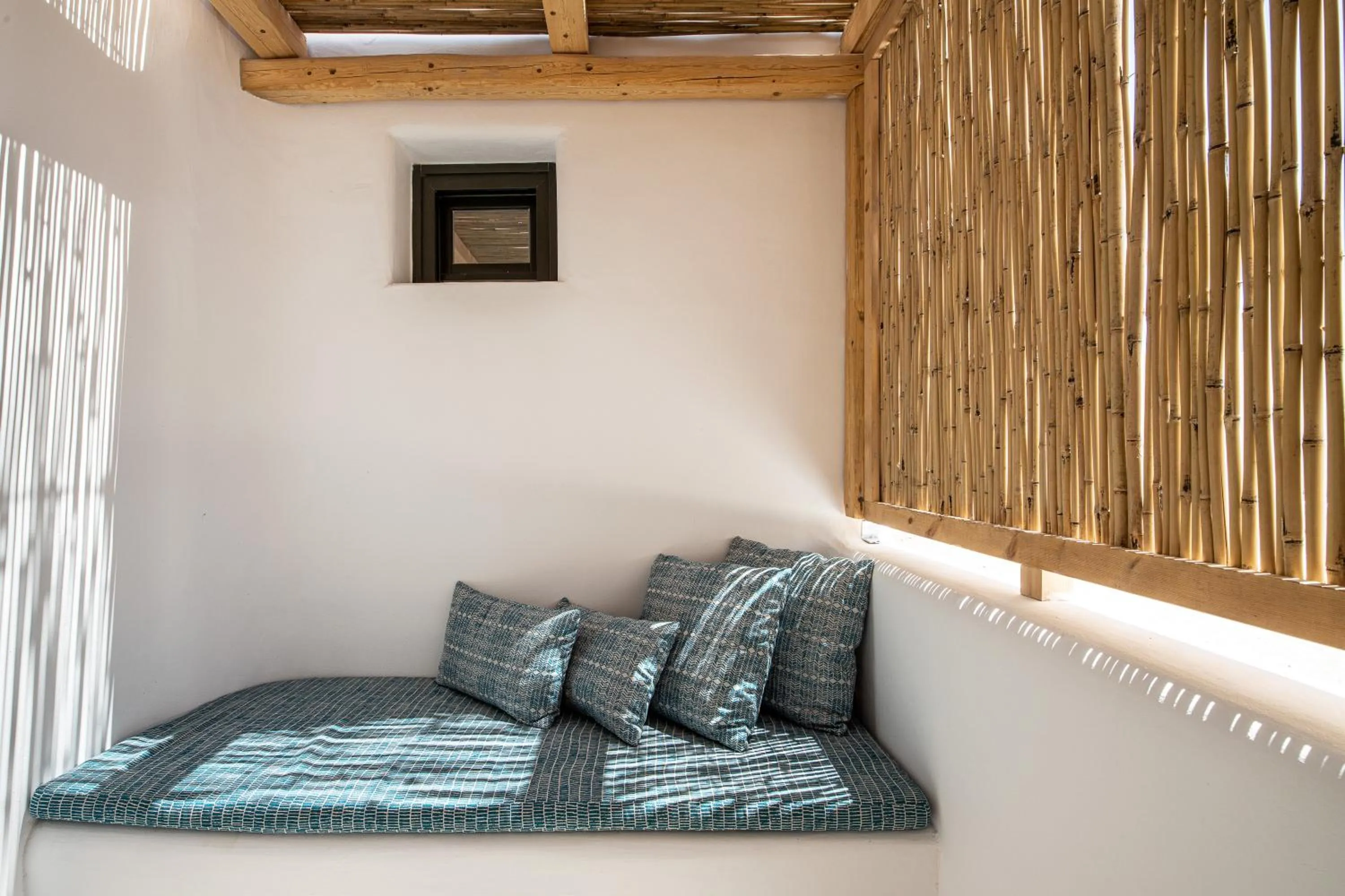 Balcony/Terrace, Bed in Koukoumi Vegan Boutique Hotel