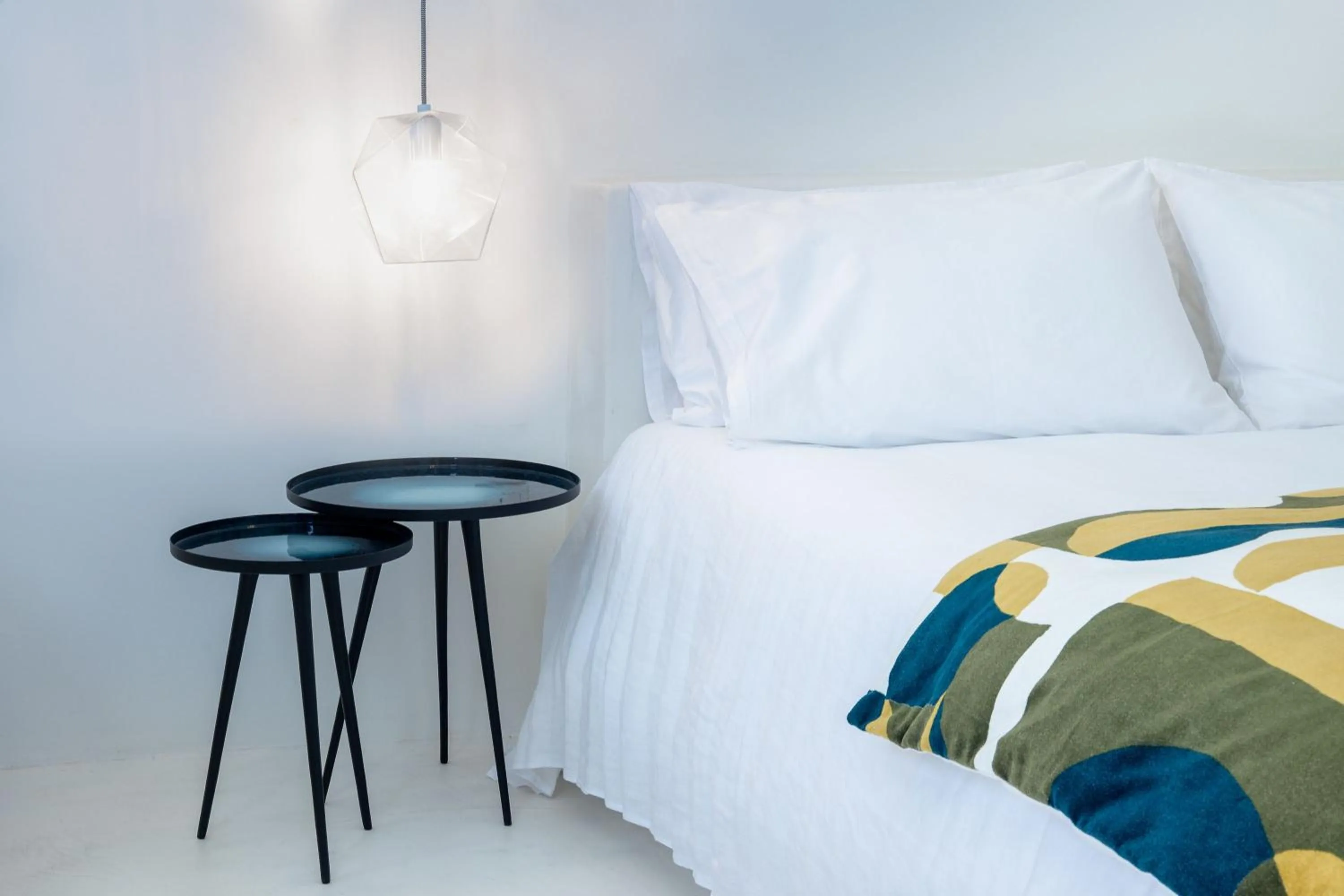 Bed in Koukoumi Vegan Boutique Hotel