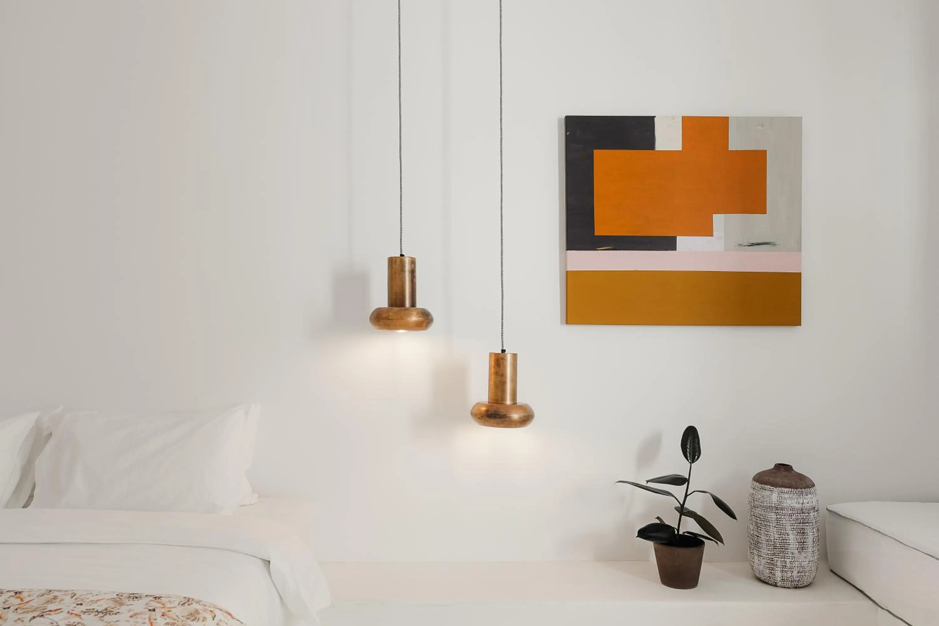 Bed in Koukoumi Vegan Boutique Hotel