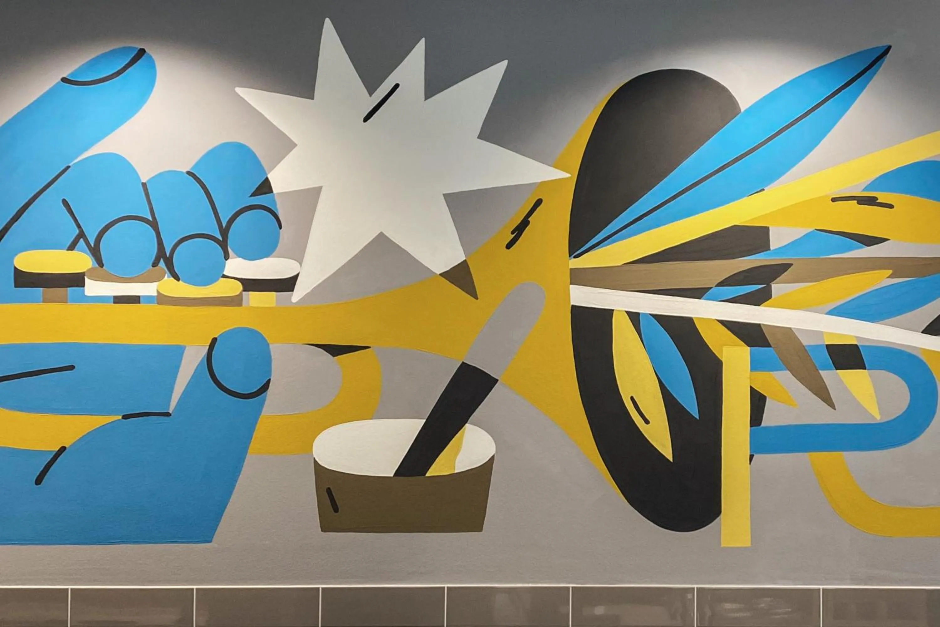 Decorative detail in Holiday Inn - the niu, Brass Munich Olympiapark by IHG