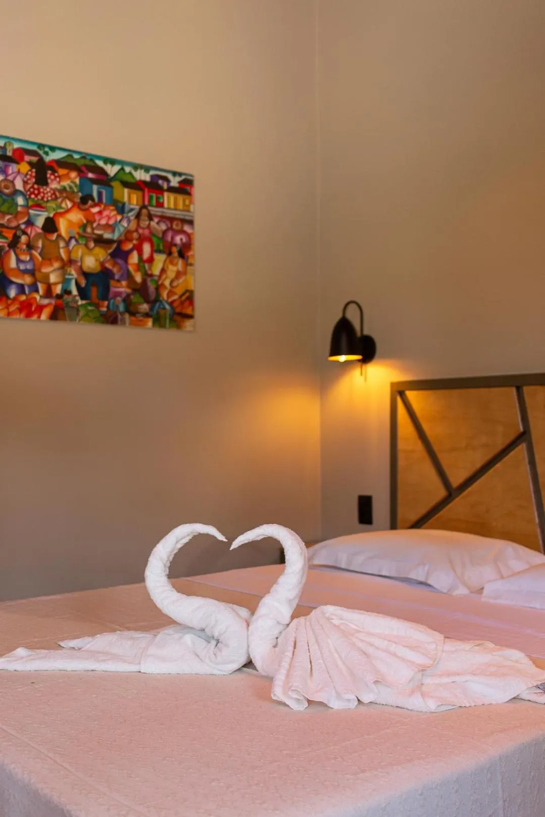 Bed in Pousada Aquarela